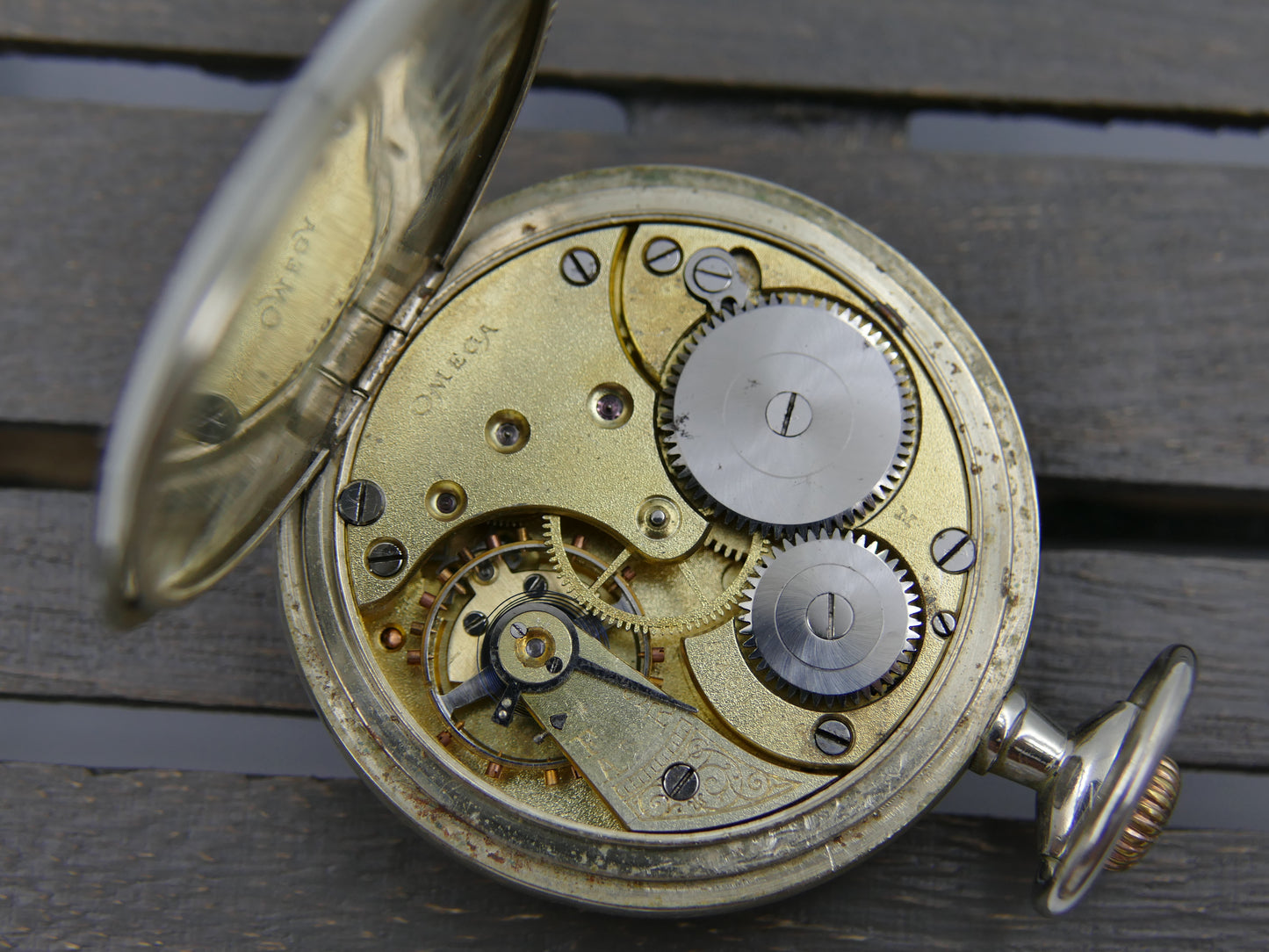 1915 vintage pocket gousset watch Omega 19’’’ serviced