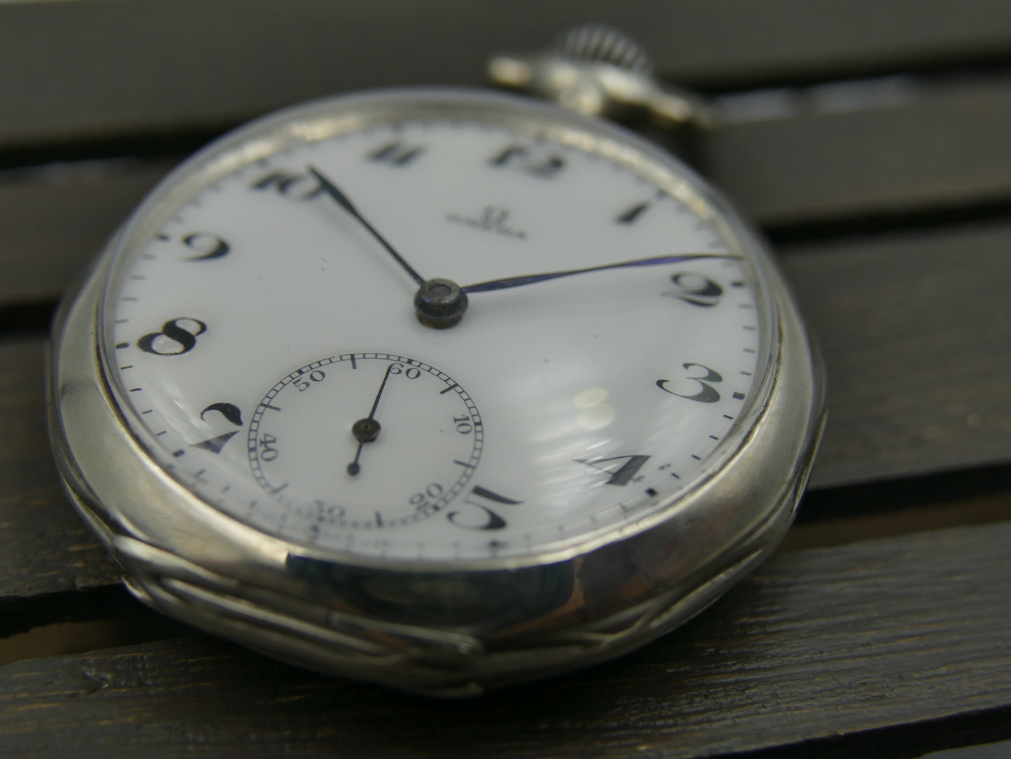 10s vintage pocket gousset watch solid silver Omega 18’’’ serviced