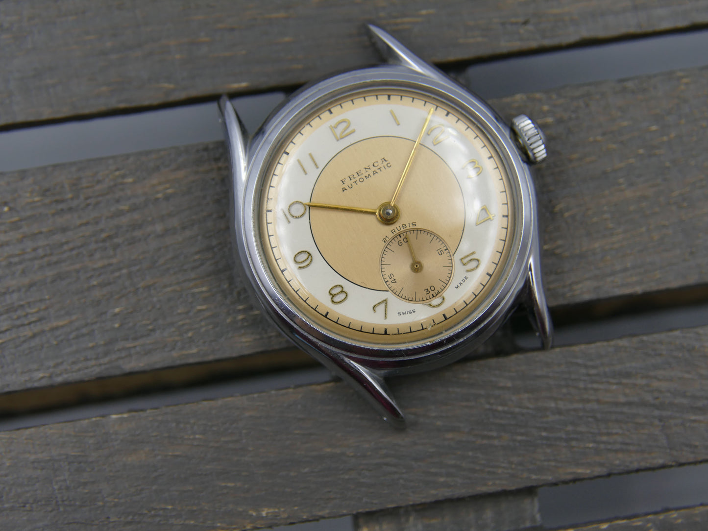 40's vintage watch mens swiss FRENCA buser freres automatic N.O.S