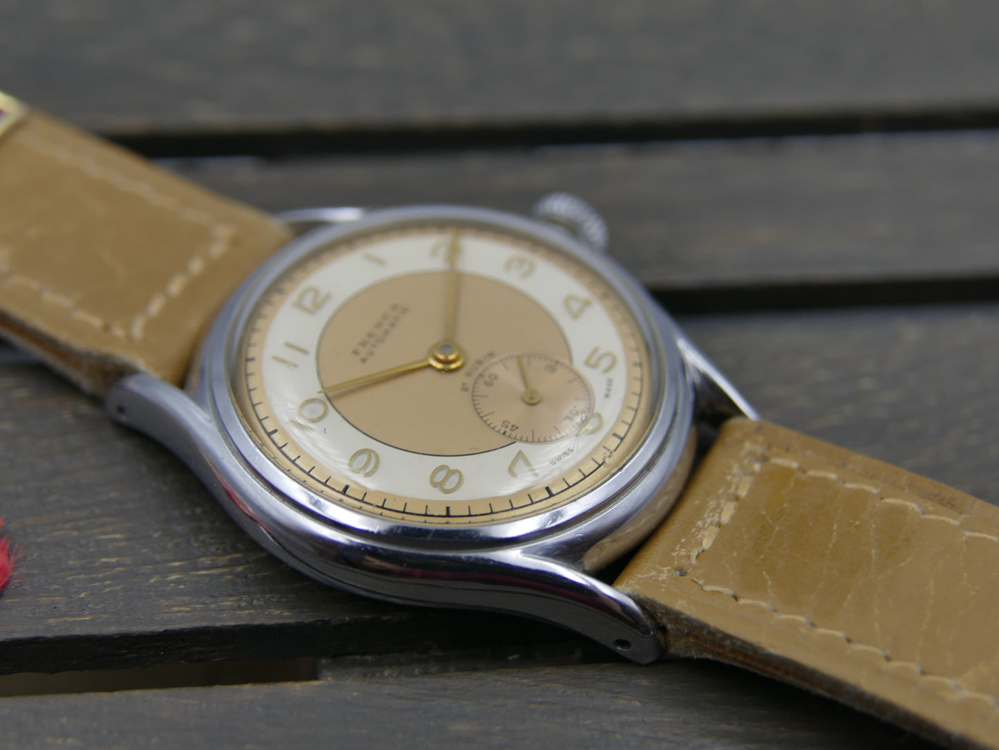 40's vintage watch mens swiss FRENCA buser freres automatic N.O.S