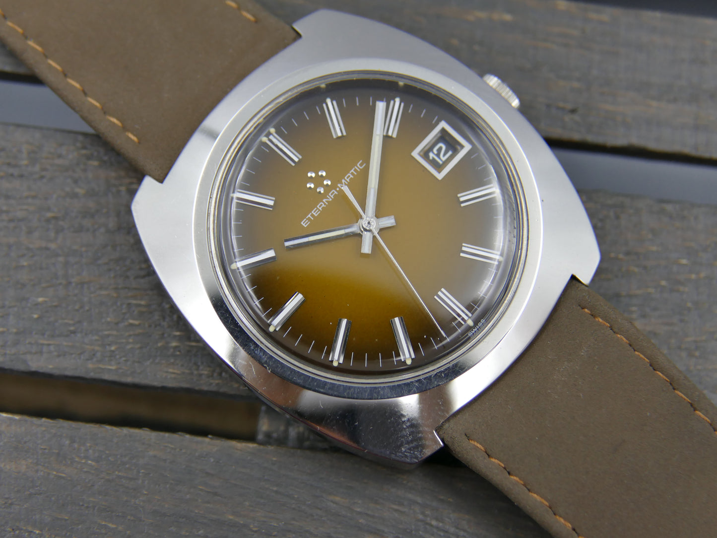70s vintage watch mens Eterna Matic ref. 169 T automatic N.O.S