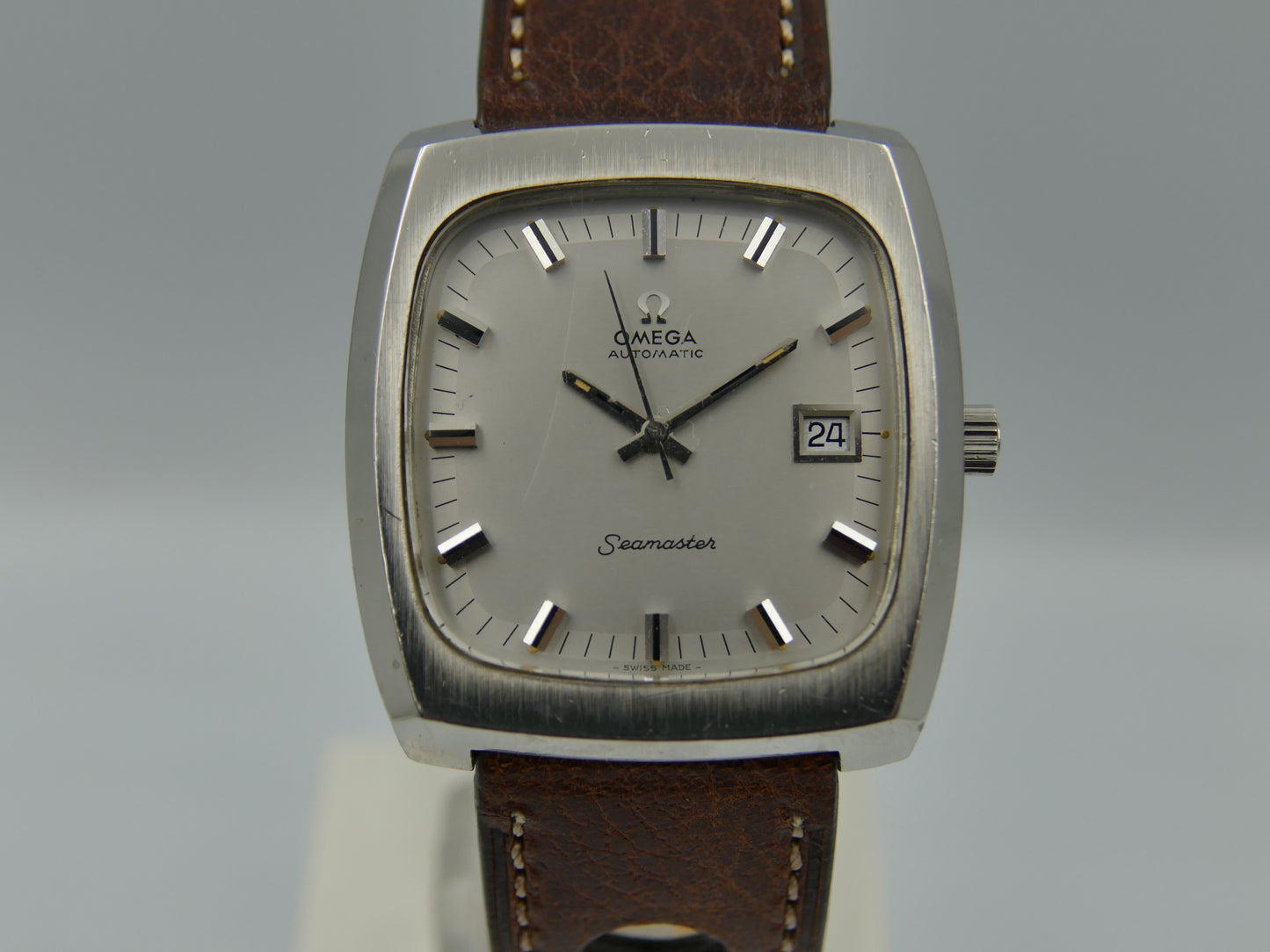 70s vintage watch mens Omega Seamaster ref. 166.0138 automatic 1012 Big Square tv