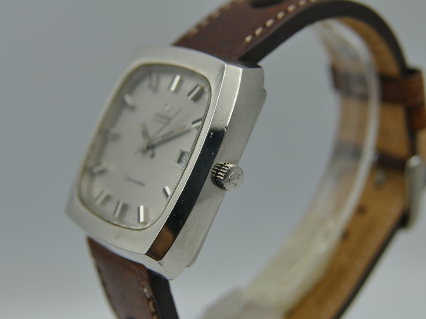 70s vintage watch mens Omega Seamaster ref. 166.0138 automatic 1012 Big Square tv