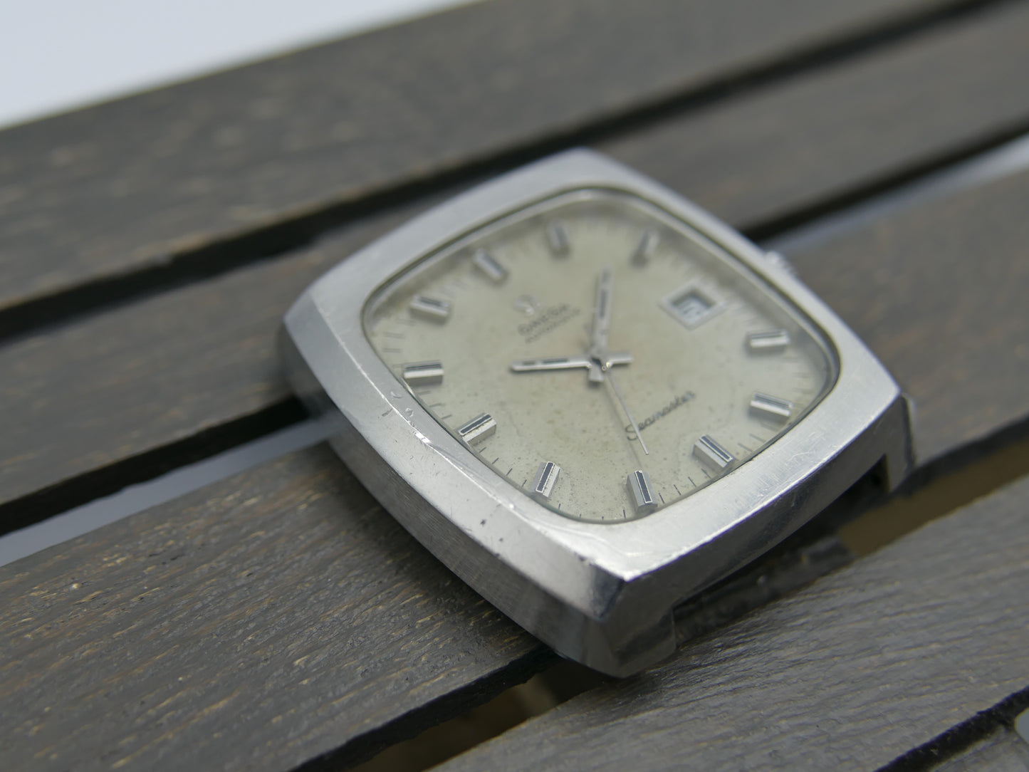 70s vintage watch mens Omega Seamaster ref. 166.0138 automatic 1012 Big Square tv