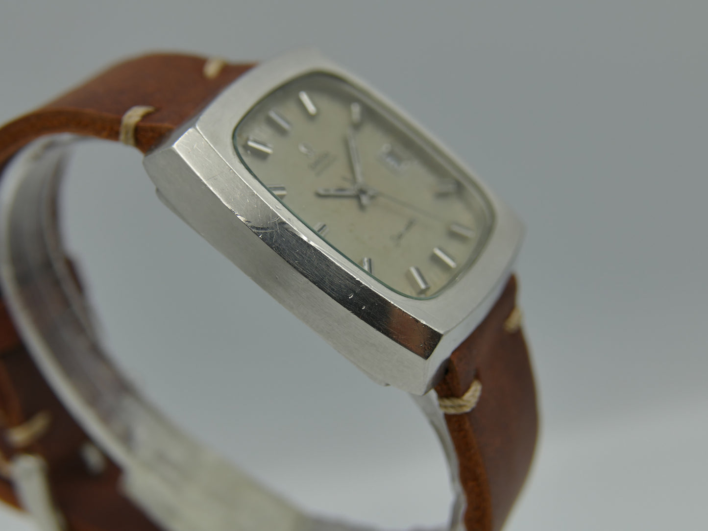 70s vintage watch mens Omega Seamaster ref. 166.0138 automatic 1012 Big Square tv