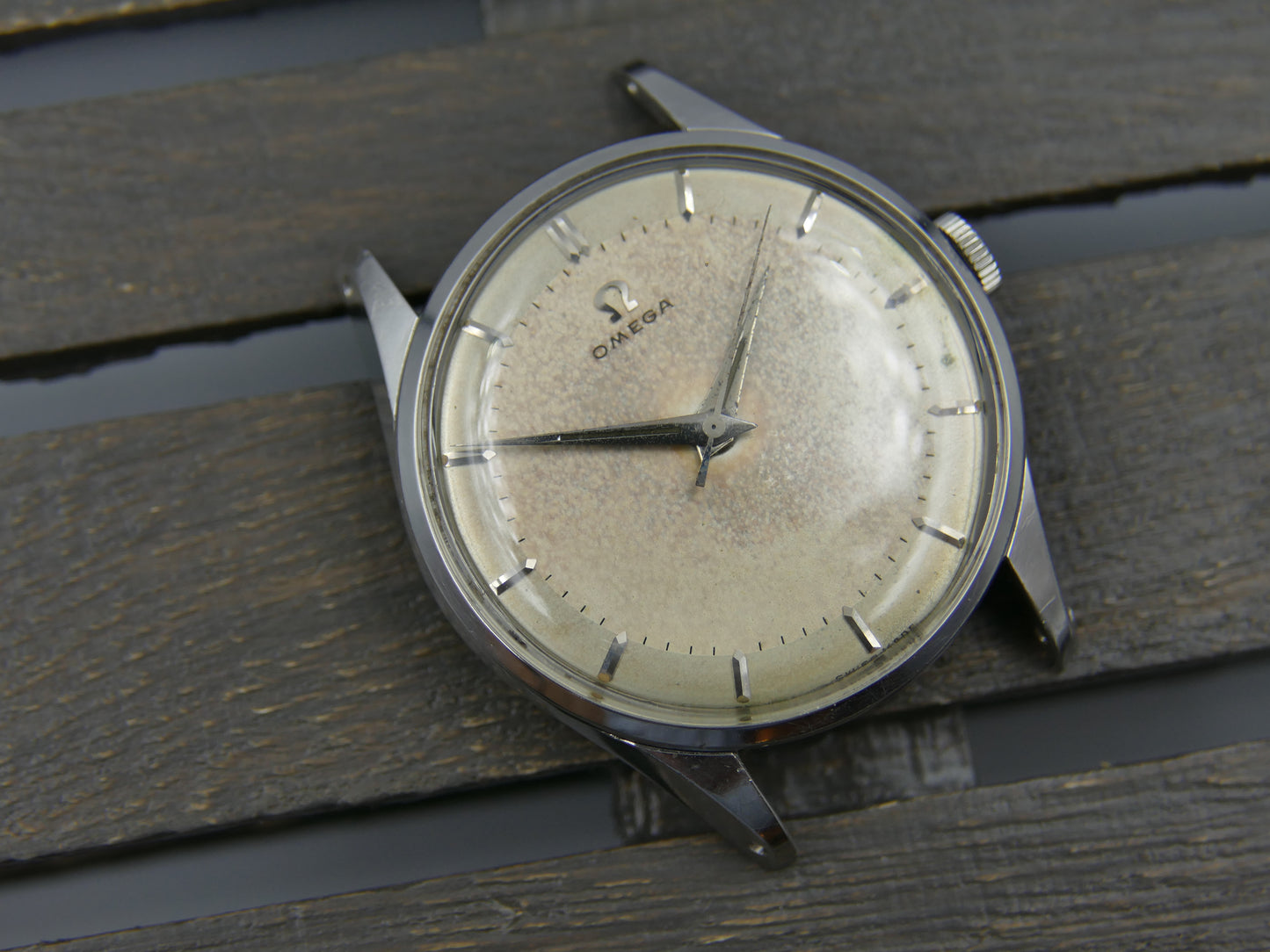 50s vintage watch mens Omega ref 2810 -4sc hand wind 283 two tone