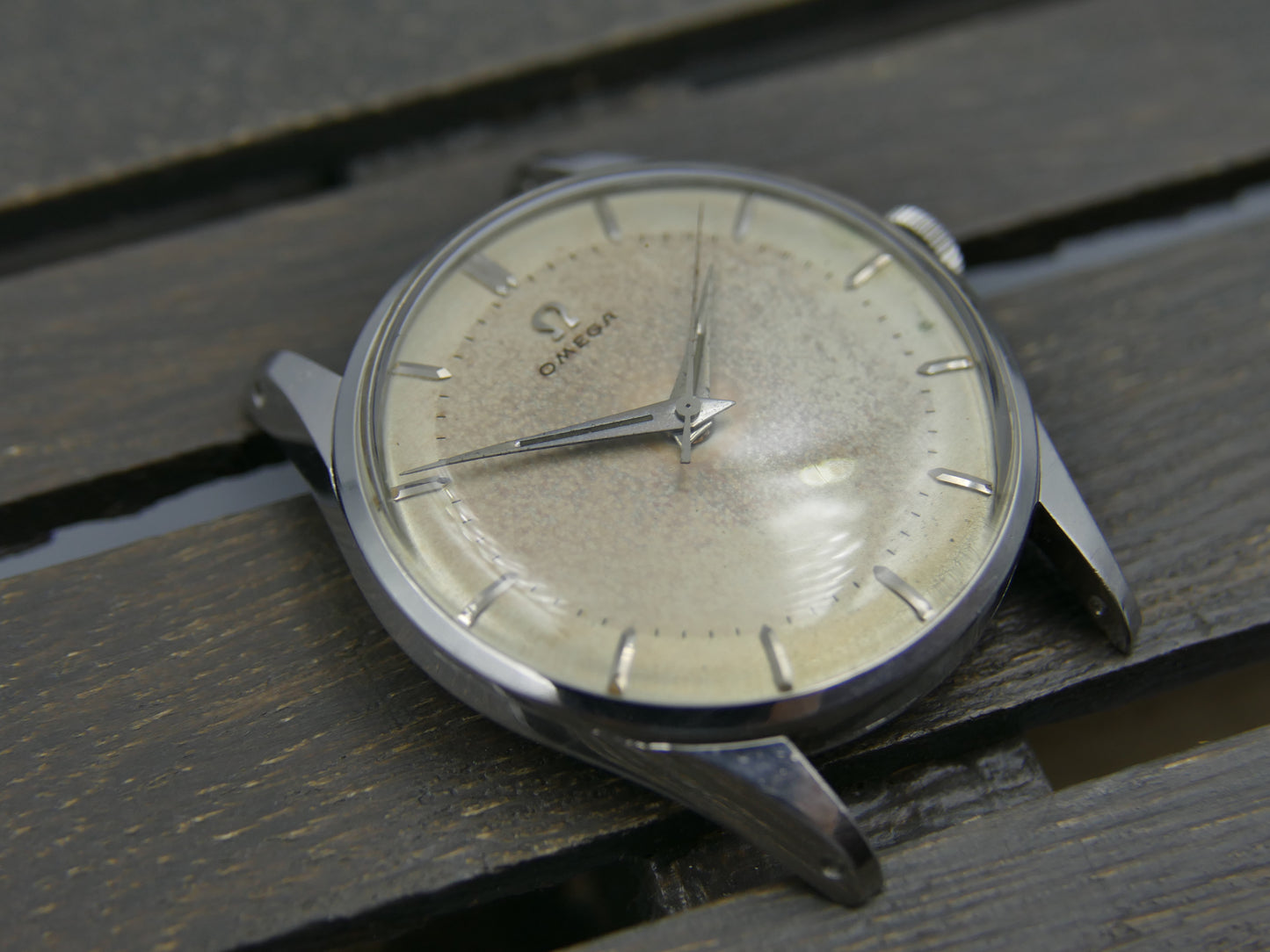 50s vintage watch mens Omega ref 2810 -4sc hand wind 283 two tone