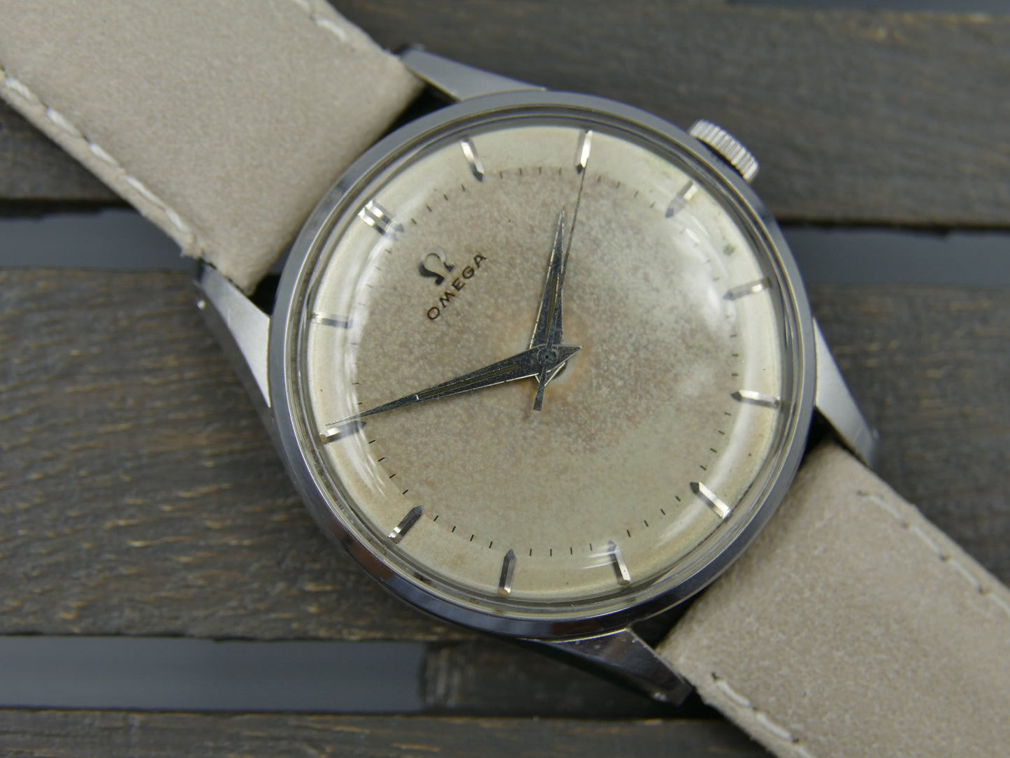 50s vintage watch mens Omega ref 2810 -4sc hand wind 283 two tone
