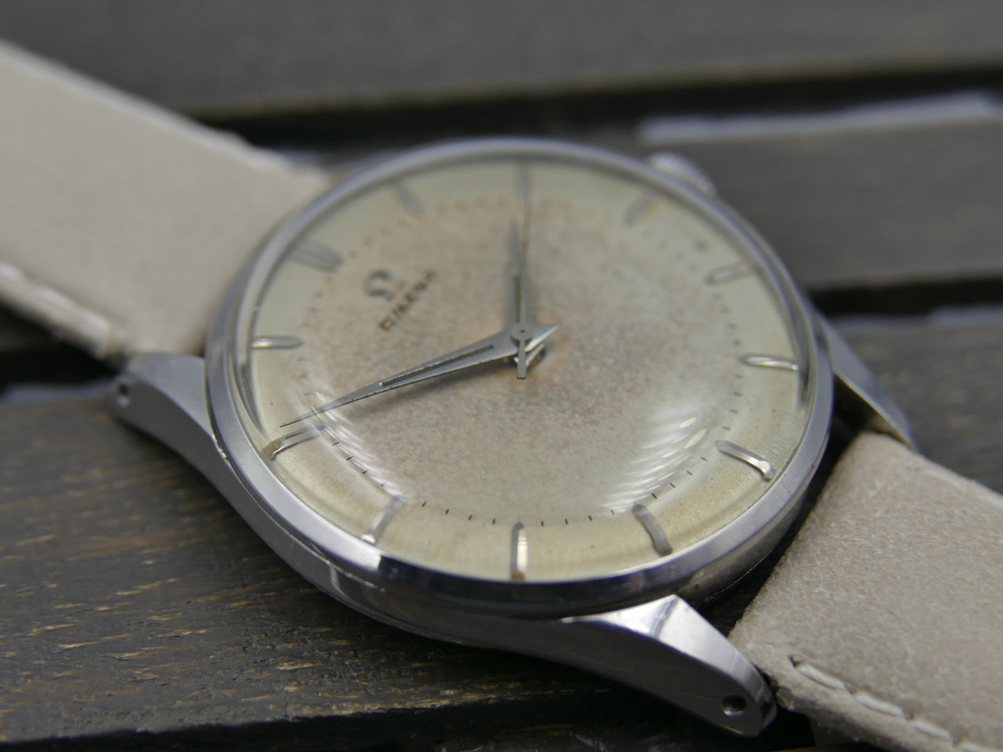 50s vintage watch mens Omega ref 2810 -4sc hand wind 283 two tone