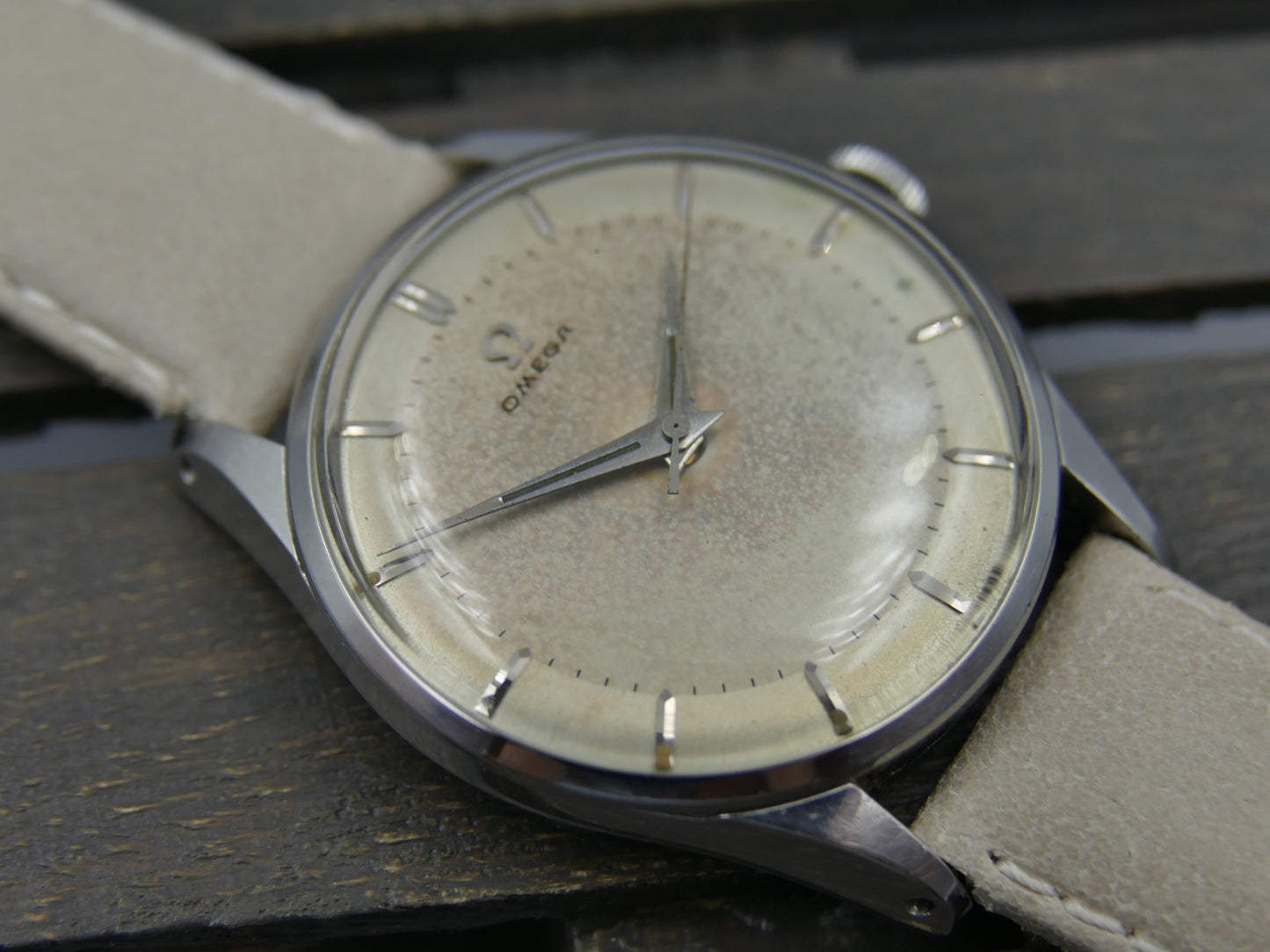 50s vintage watch mens Omega ref 2810 -4sc hand wind 283 two tone