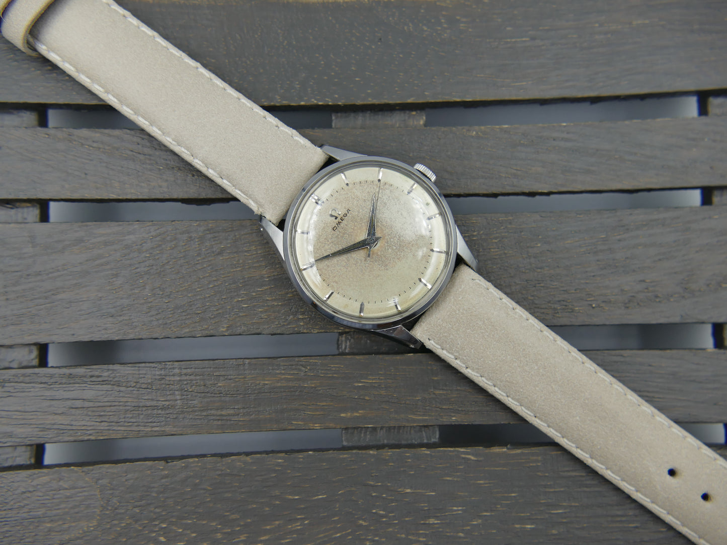 50s vintage watch mens Omega ref 2810 -4sc hand wind 283 two tone