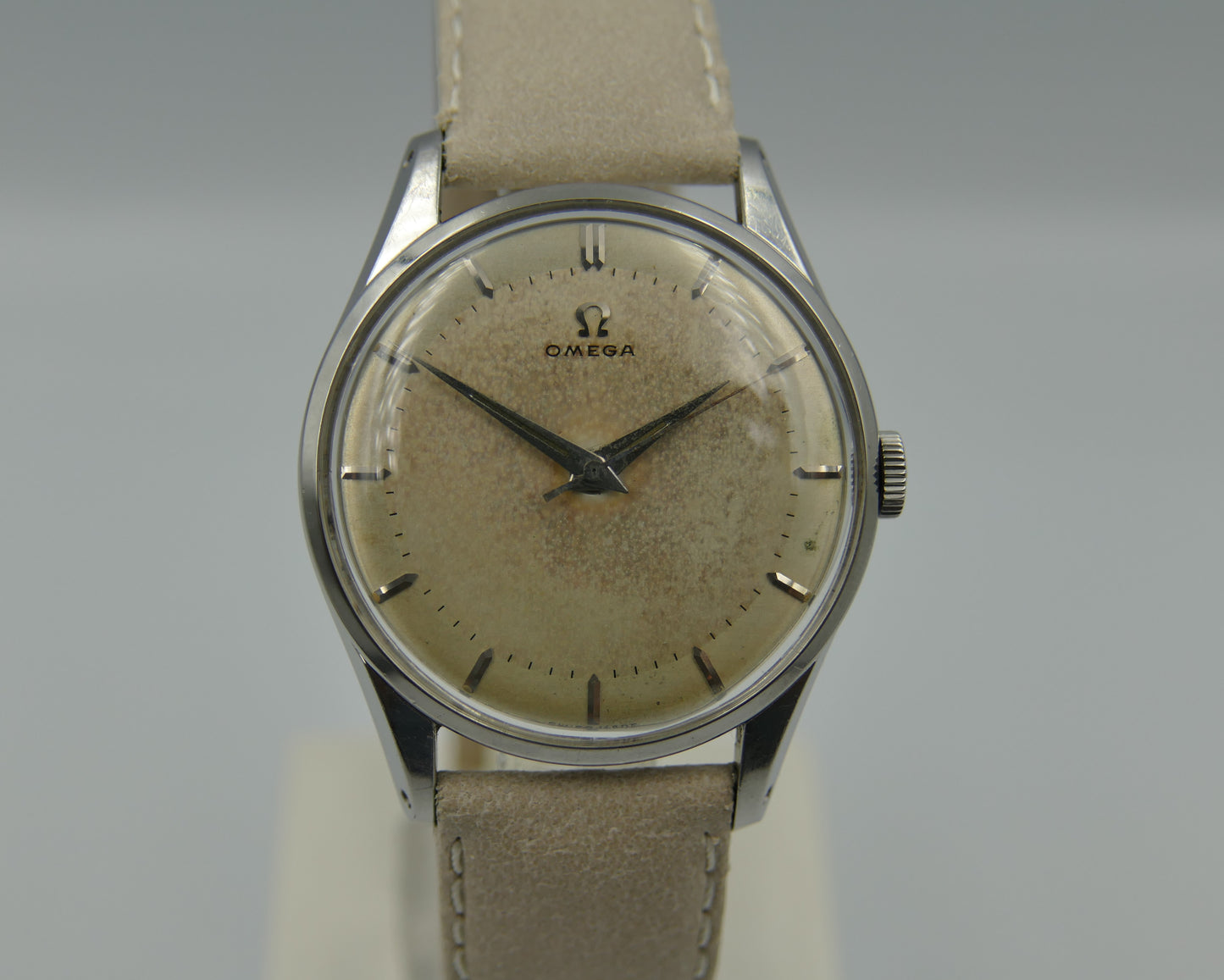 50s vintage watch mens Omega ref 2810 -4sc hand wind 283 two tone