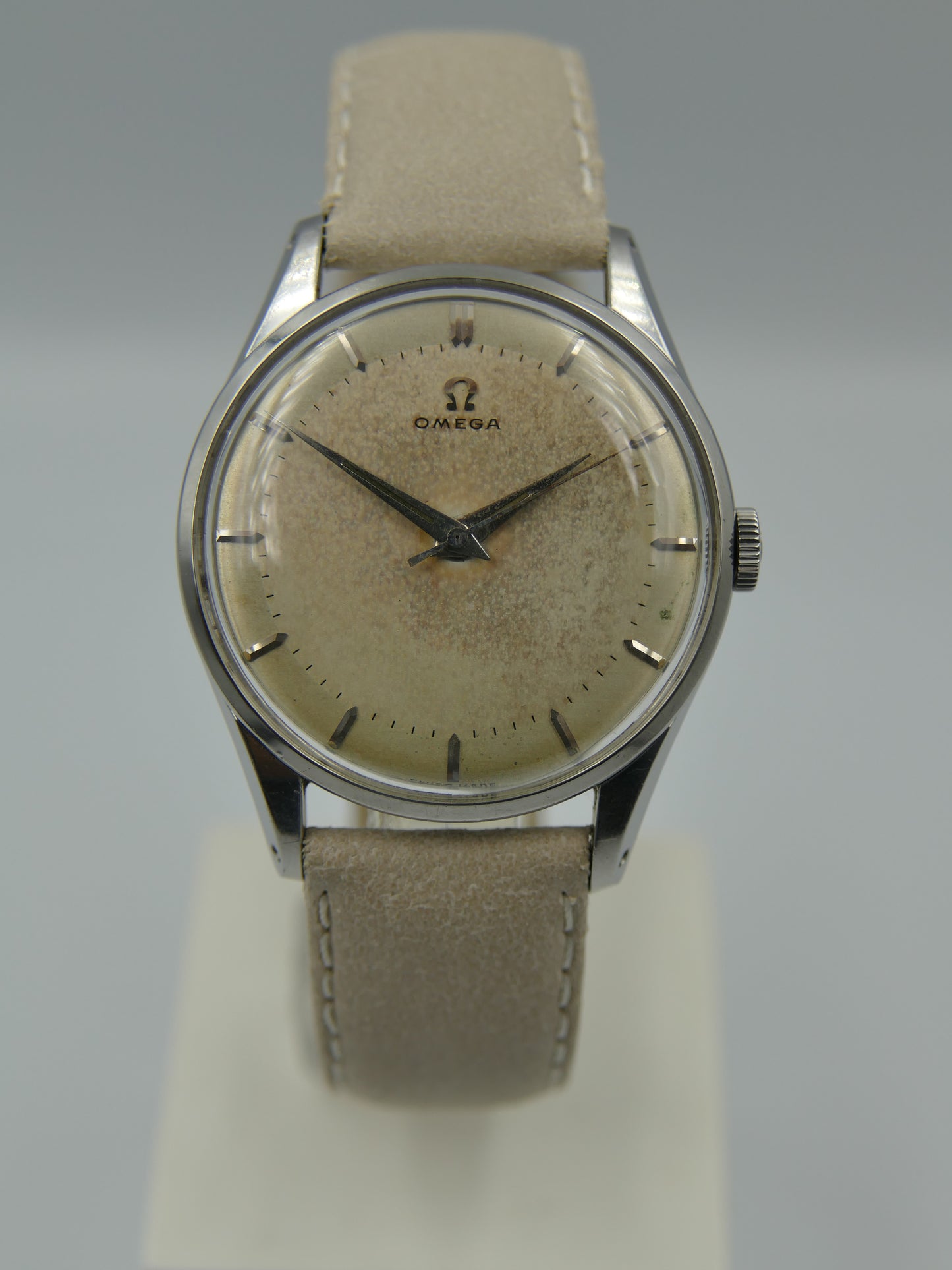 50s vintage watch mens Omega ref 2810 -4sc hand wind 283 two tone