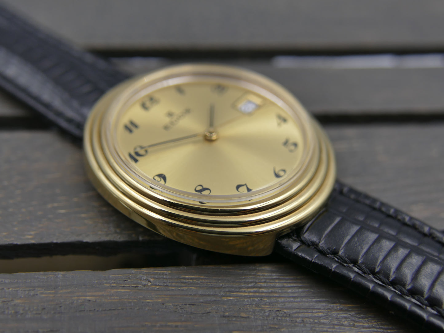 80's vintage watch mens Edox oval ref 32807-10 hand wind Cal. AS / ST 1950 / 51 N.O.S