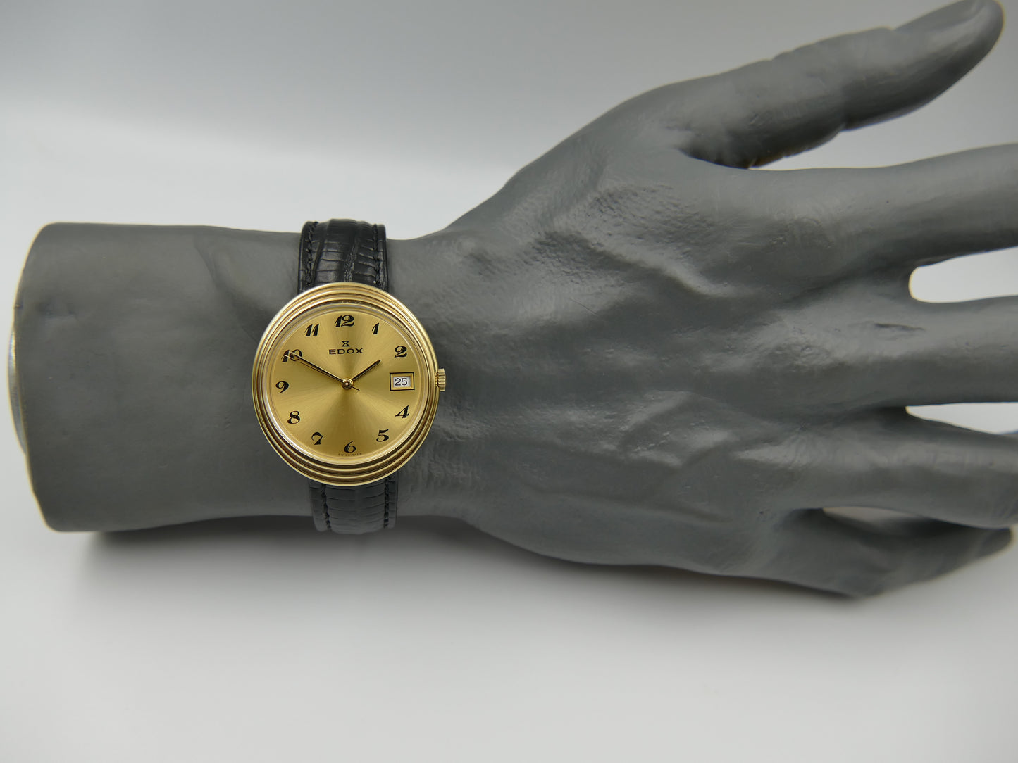 80's vintage watch mens Edox oval ref 32807-10 hand wind Cal. AS / ST 1950 / 51 N.O.S