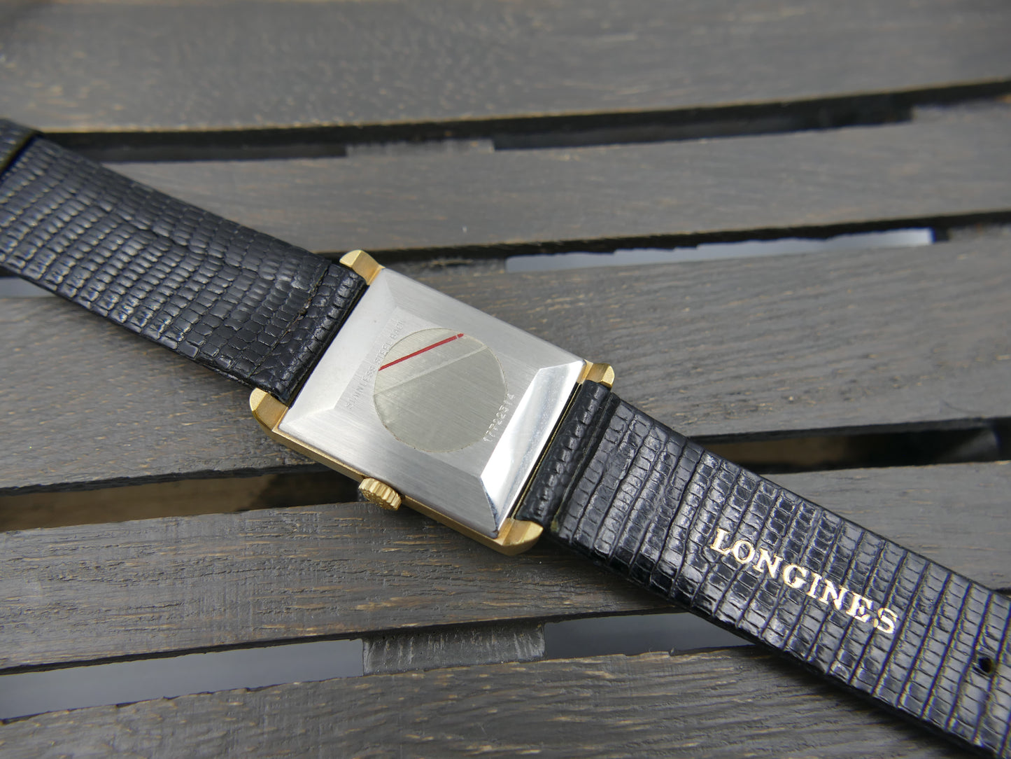 70s vintage watch mens Rectangular Dress tank Longines 5045.2 cal. L817.4 N.O.S