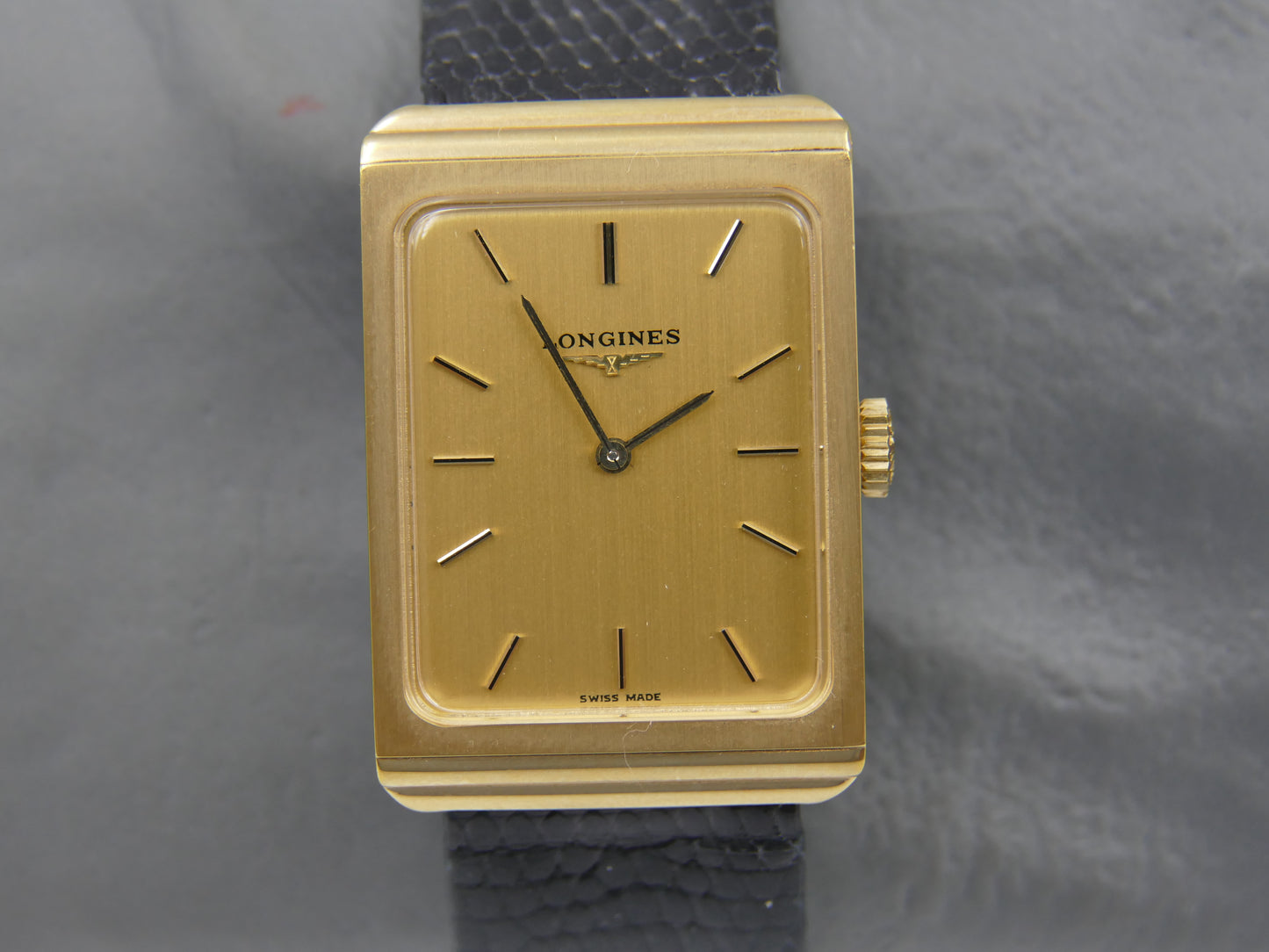 70s vintage watch mens Rectangular Dress tank Longines 5045.2 cal. L817.4 N.O.S