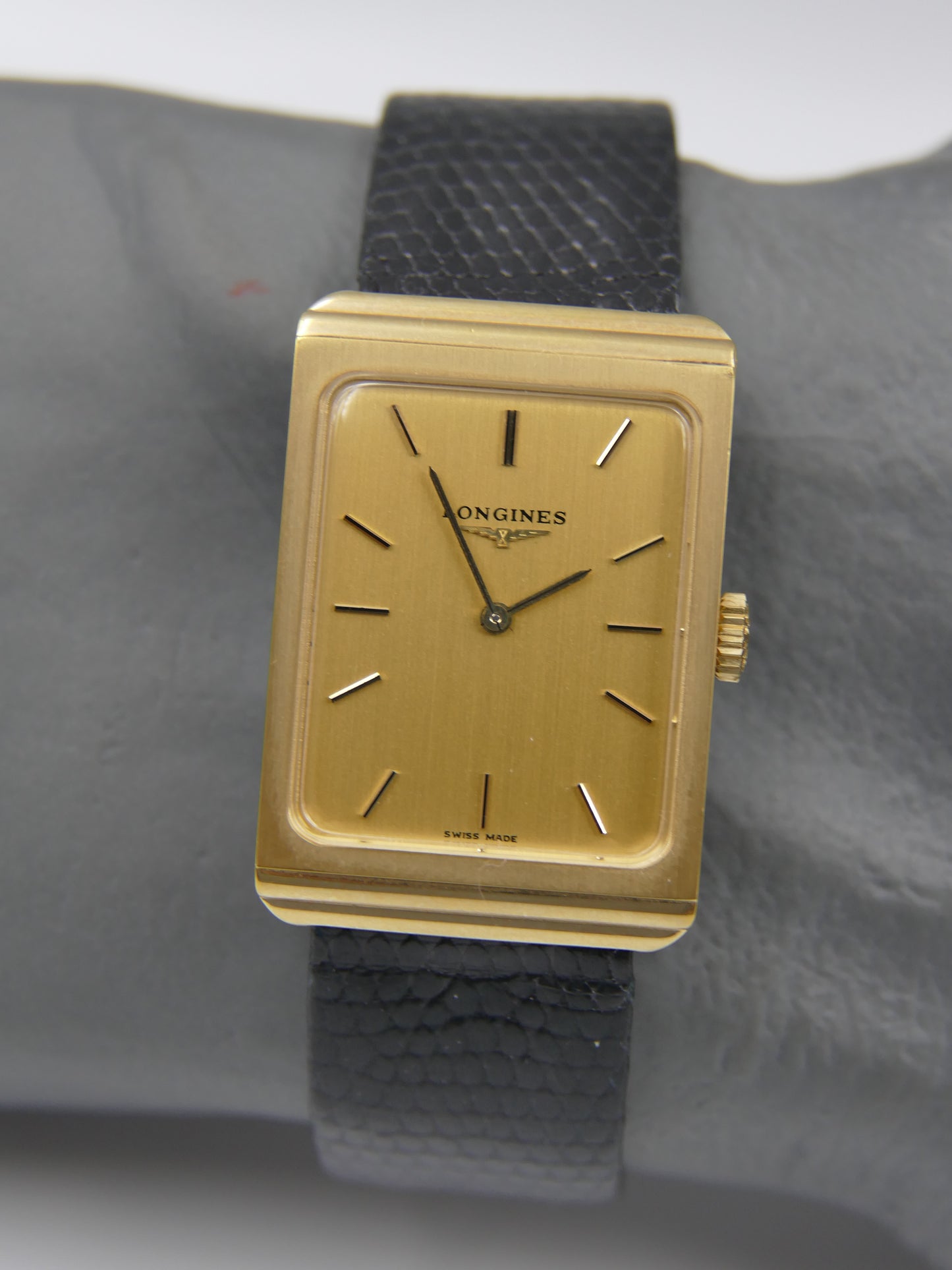 70s vintage watch mens Rectangular Dress tank Longines 5045.2 cal. L817.4 N.O.S