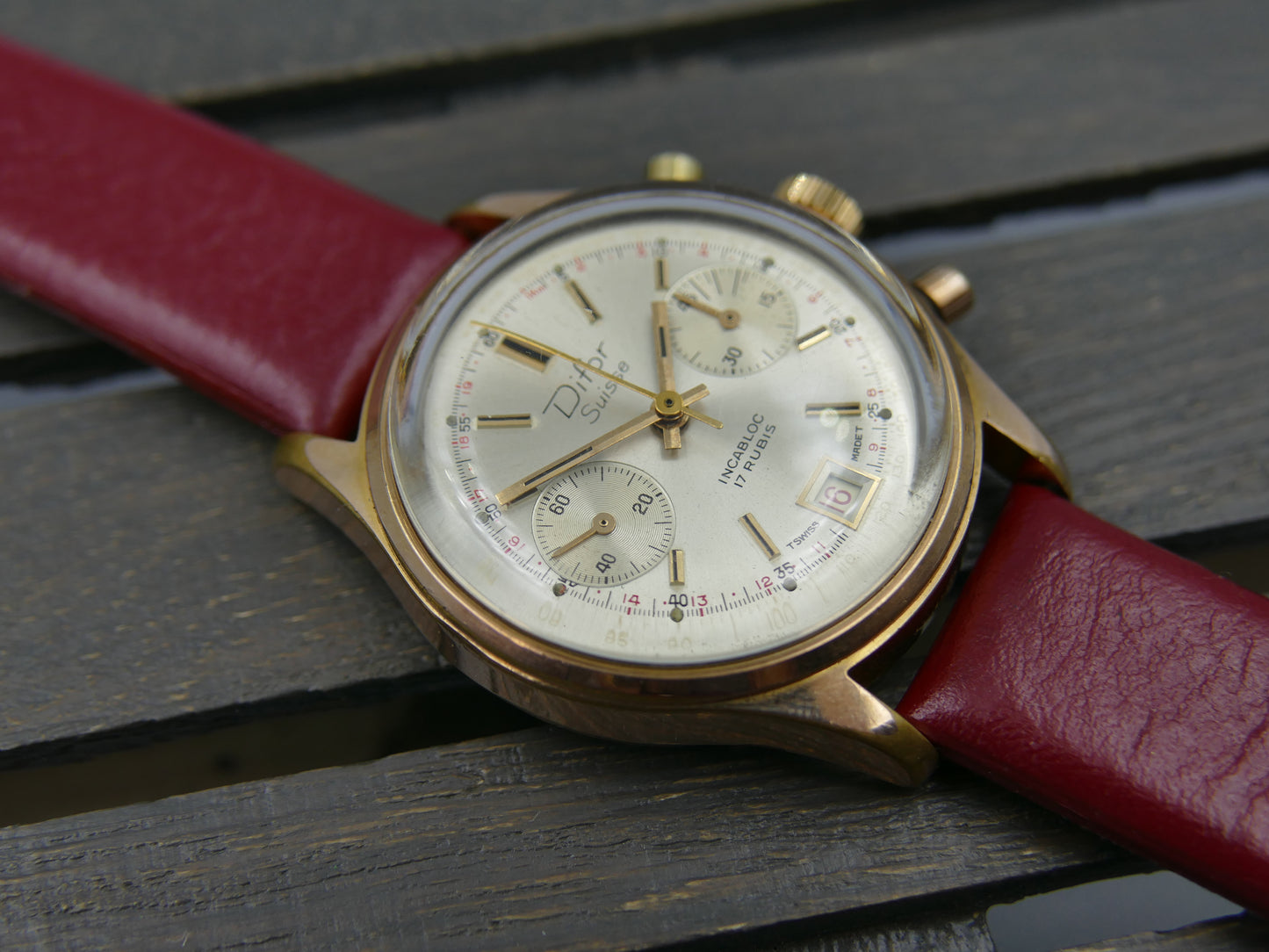70s vintage watch mens Difor Suisse Chronograph Valjoux 7734 ref. 66.41.52