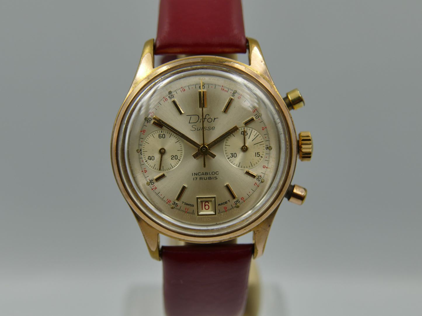 70s vintage watch mens Difor Suisse Chronograph Valjoux 7734 ref. 66.41.52