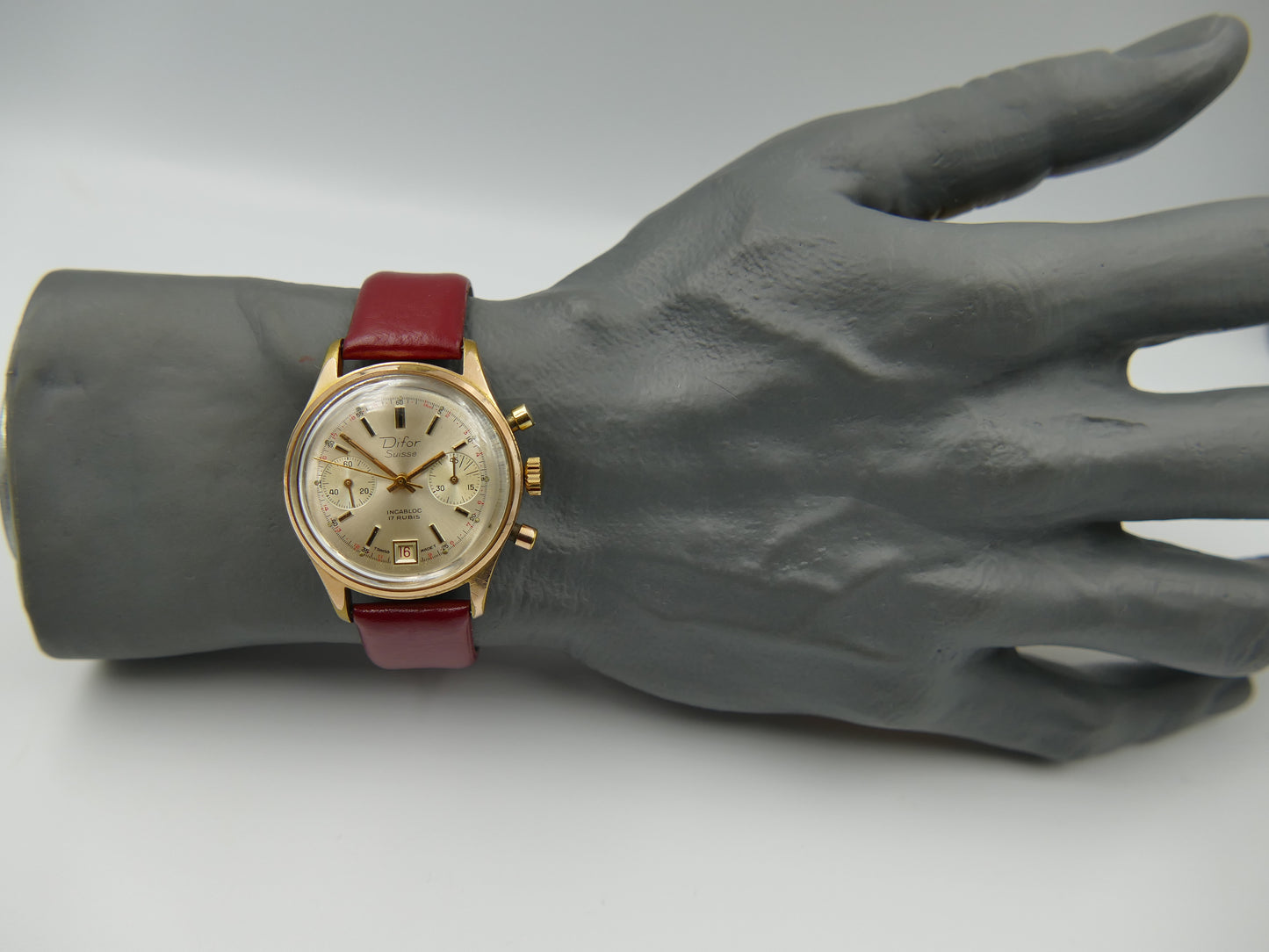 70s vintage watch mens Difor Suisse Chronograph Valjoux 7734 ref. 66.41.52