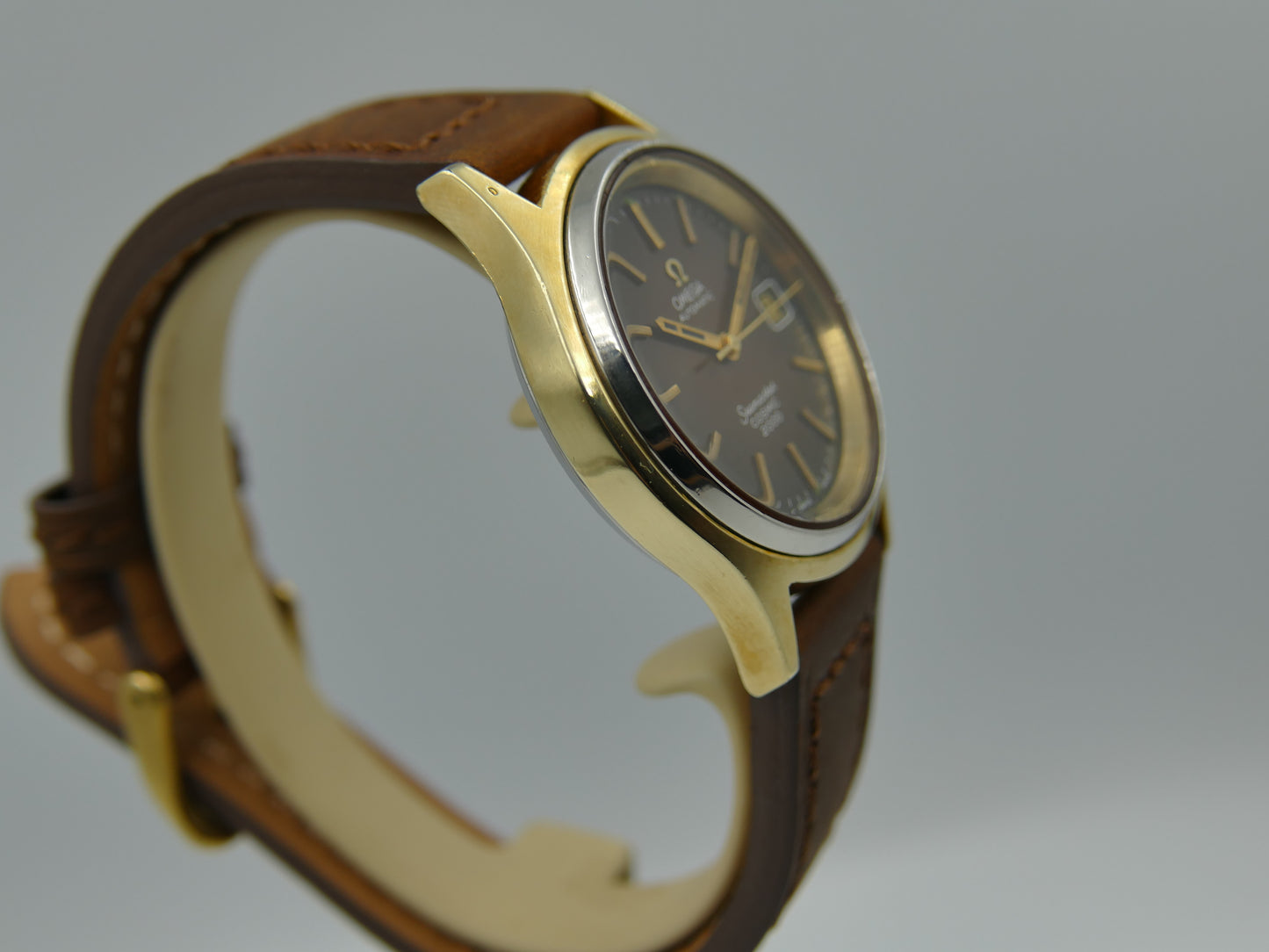 70s vintage watch mens big Omega Seamaster Cosmic 2000 ref 166.128 automatic 1012 Brown Spider Dial 38mm
