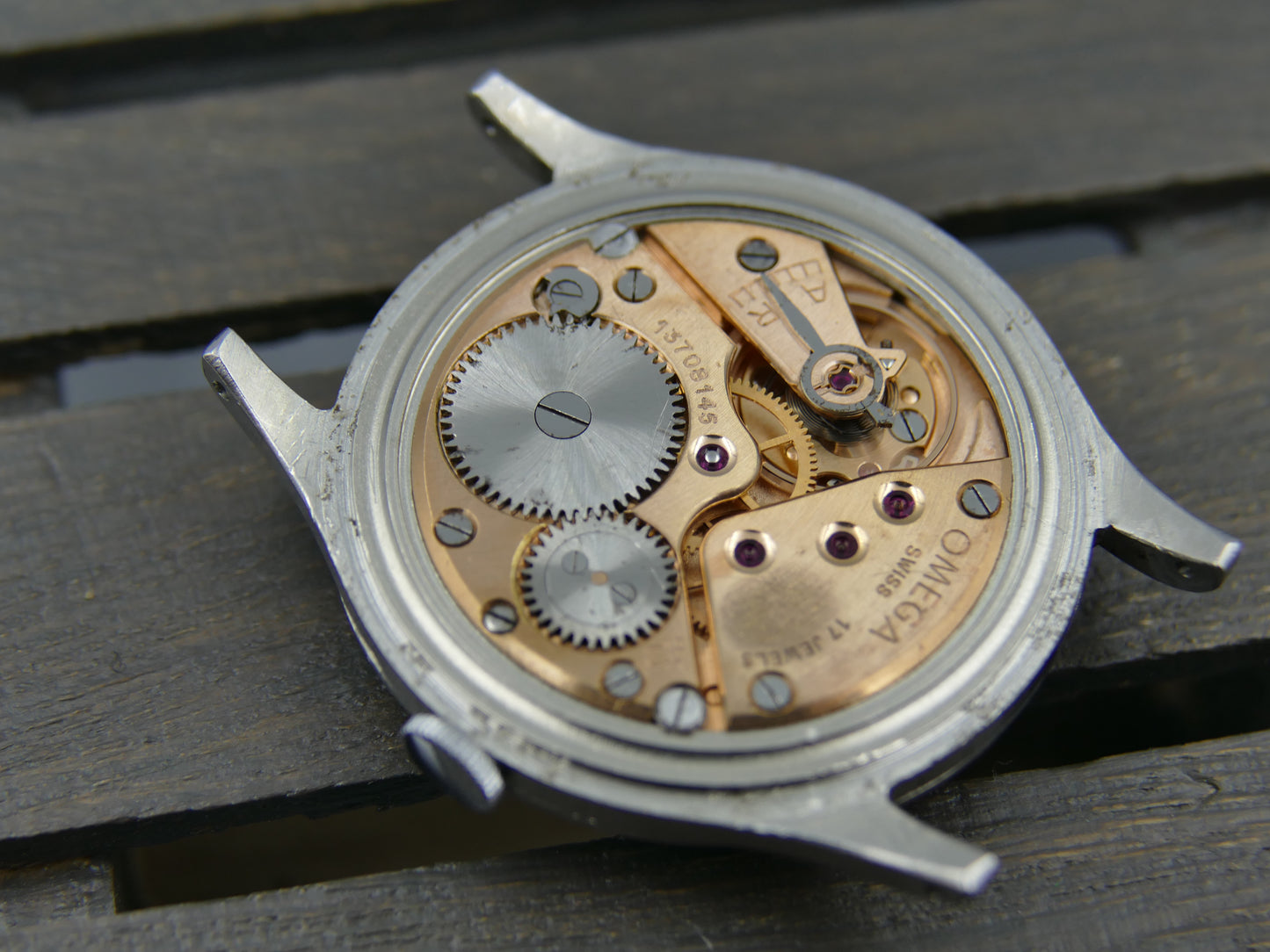 50s vintage watch mens Omega jumbo calatrava ref 2609 12 hand wind 266 37mm