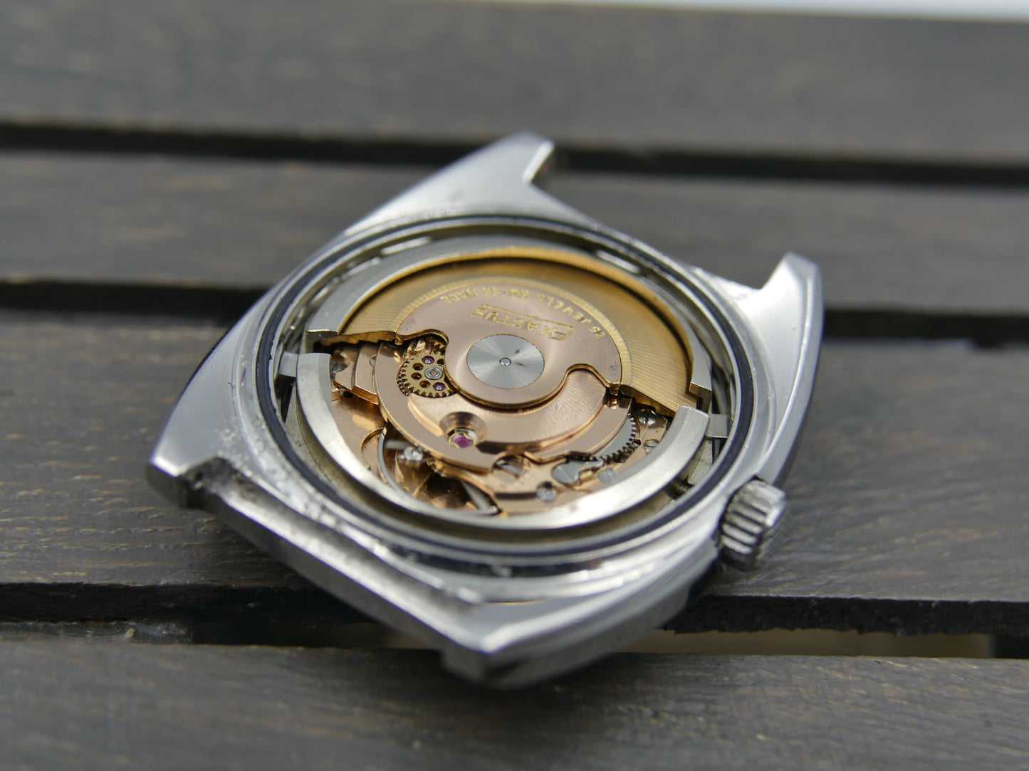 70s vintage watch mens diver compressor case Exactus precimaster automatic ETA 2472 serviced