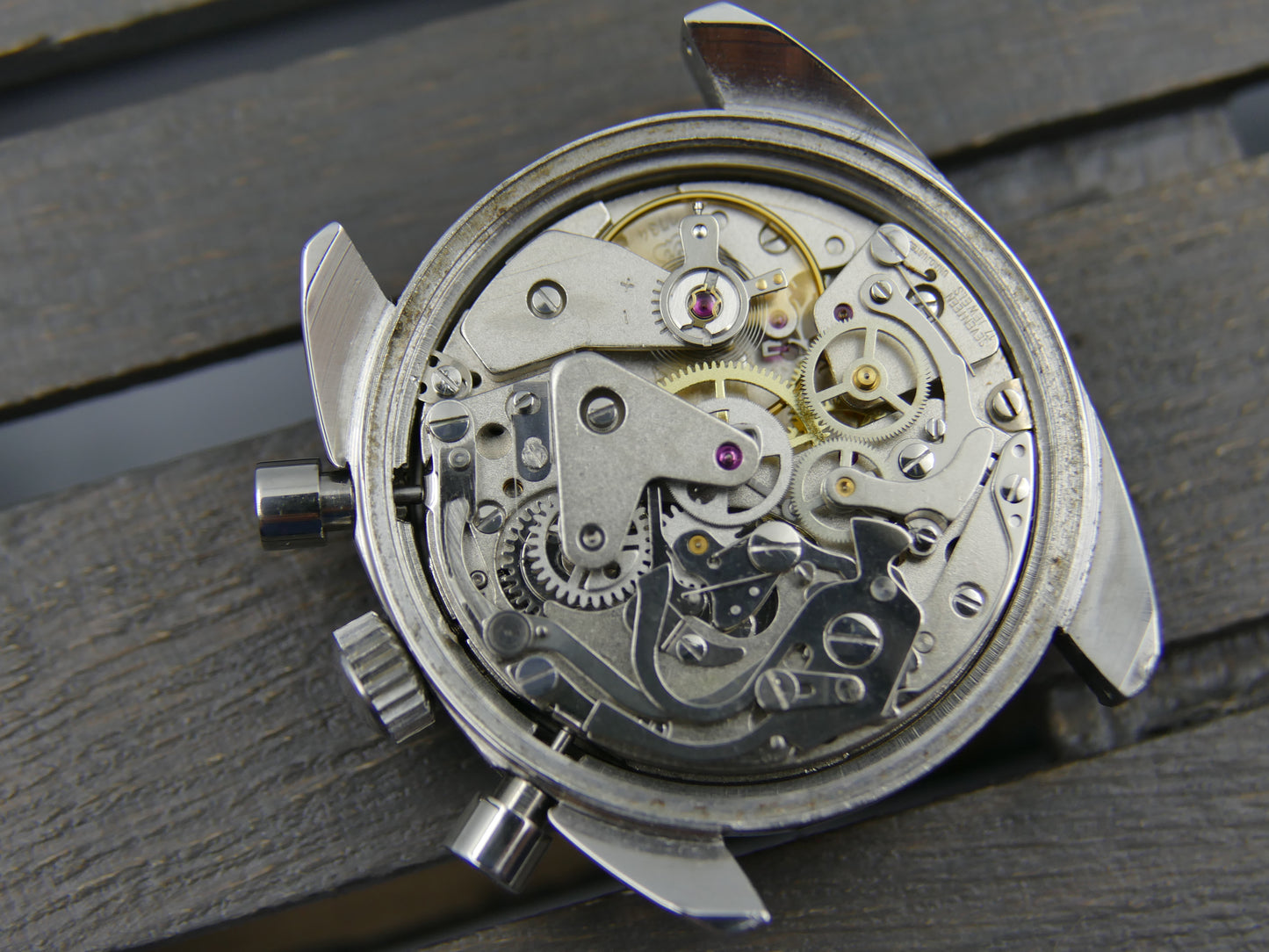 70s vintage watch mens Michel Herbelin chrono style chronograph valjoux 7734