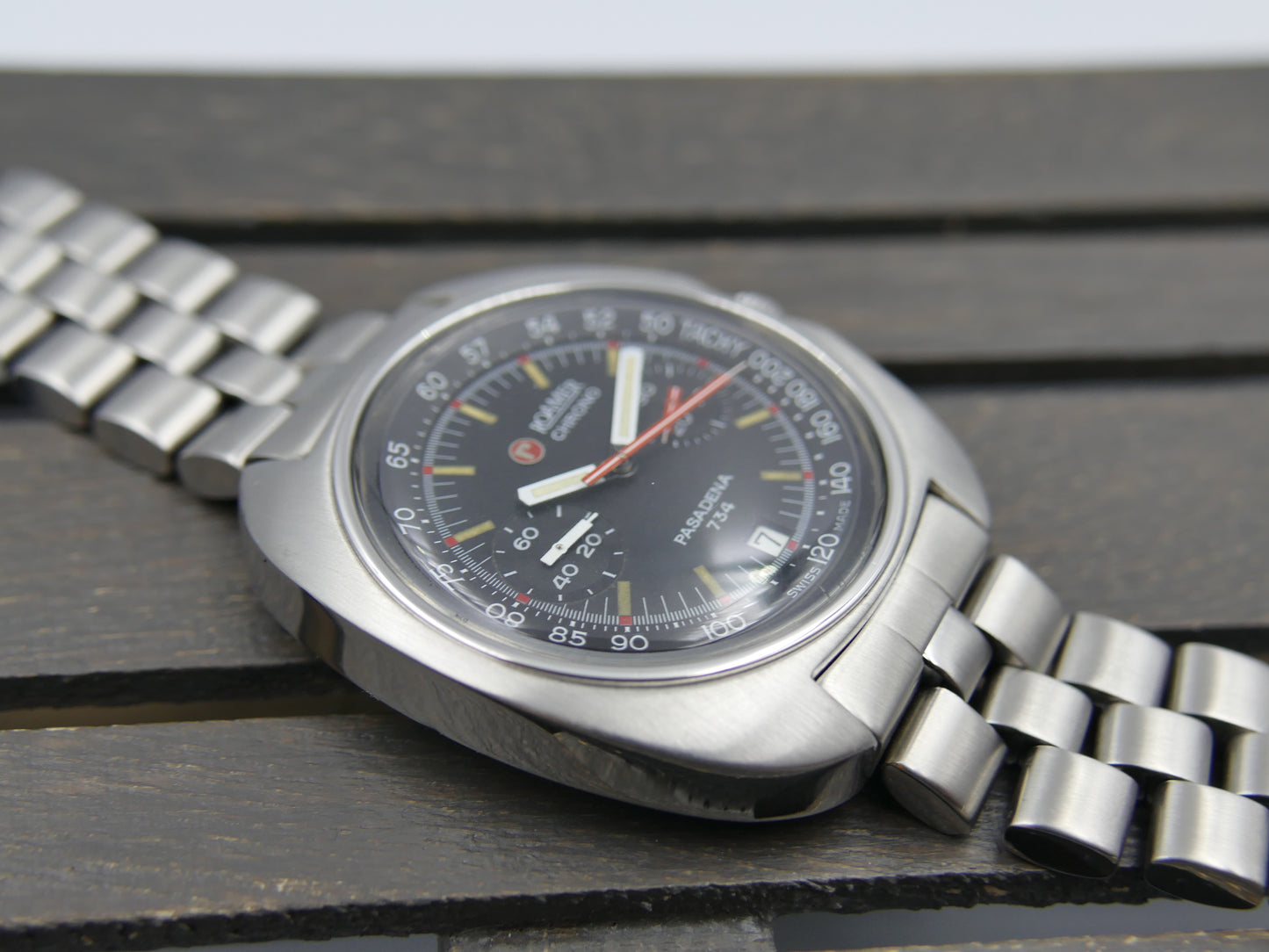 70s vintage watch mens Roamer Pasadena 734 ref 734-9120.608 chrono valjoux 7734 serviced
