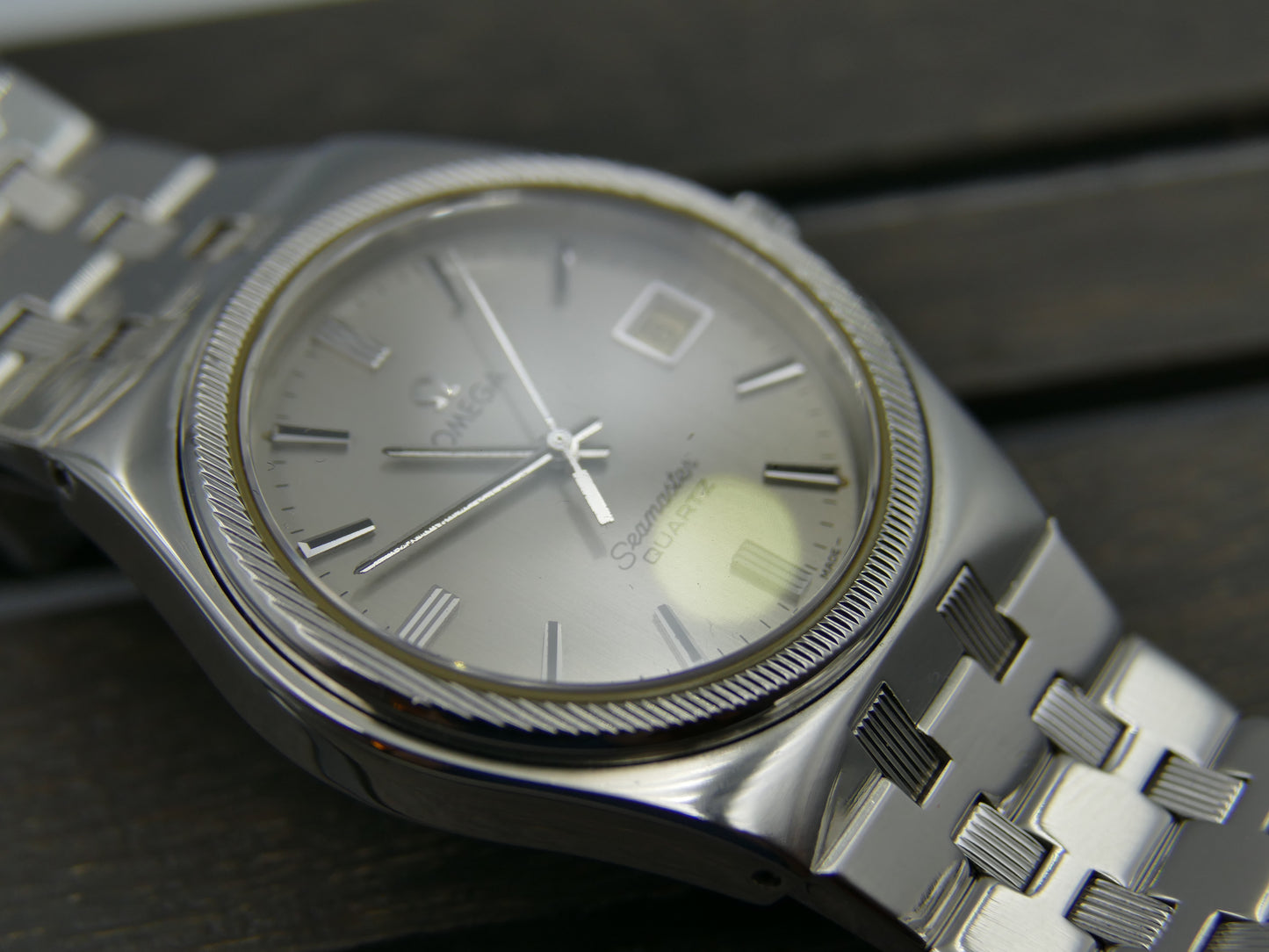 70s vintage watch mens Omega Seamaster quartz cal. 1342 ref. 196.0134 / 396.0873 royal oak
