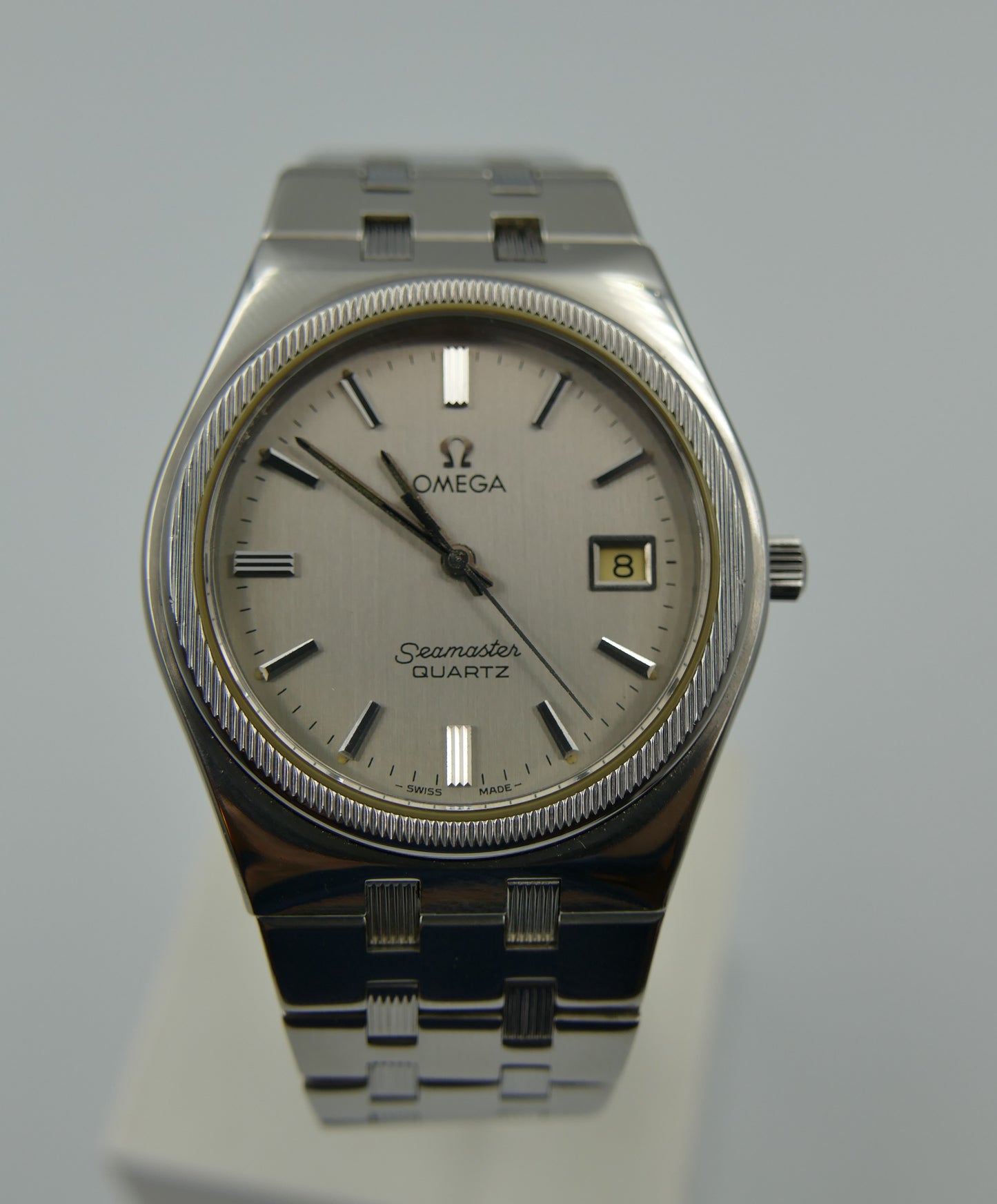70s vintage watch mens Omega Seamaster quartz cal. 1342 ref. 196.0134 / 396.0873 royal oak