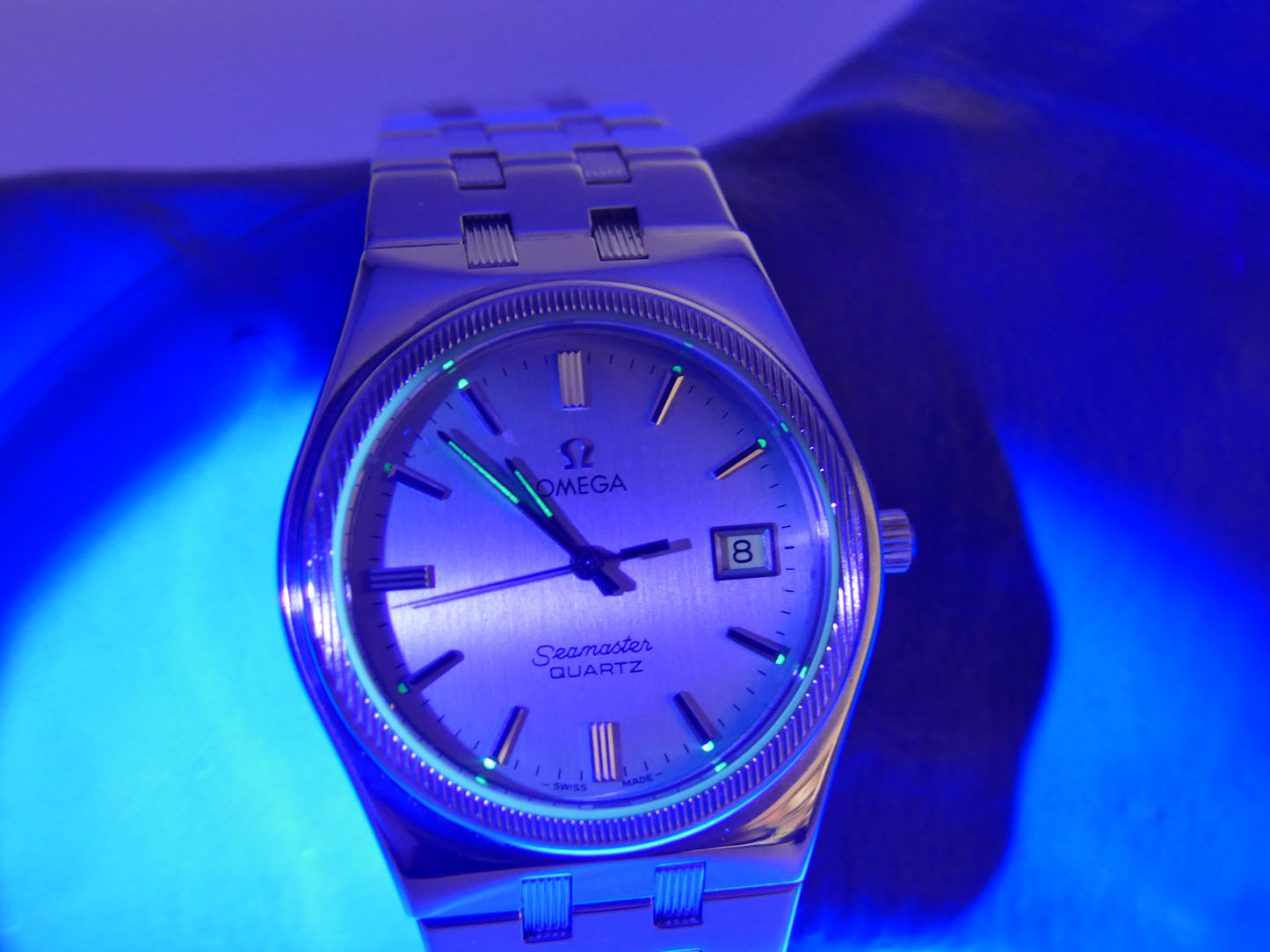 70s vintage watch mens Omega Seamaster quartz cal. 1342 ref. 196.0134 / 396.0873 royal oak