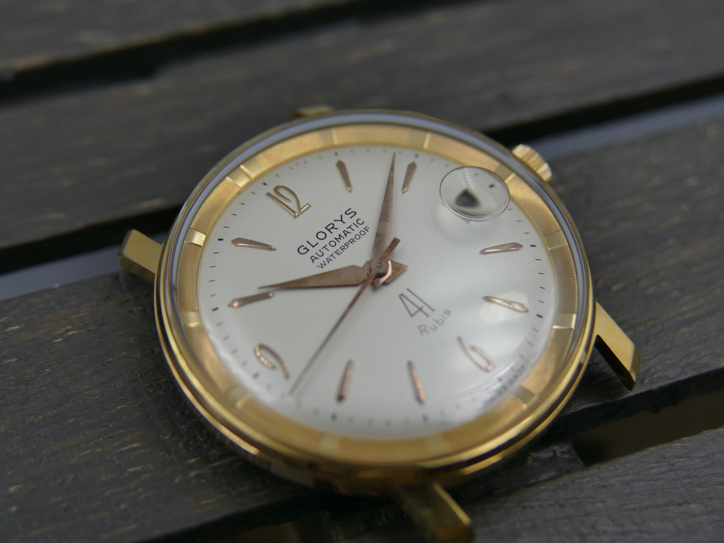 60s vintage watch mens swiss Glorys automatic 41 jewels ETA 2452 NOS serviced