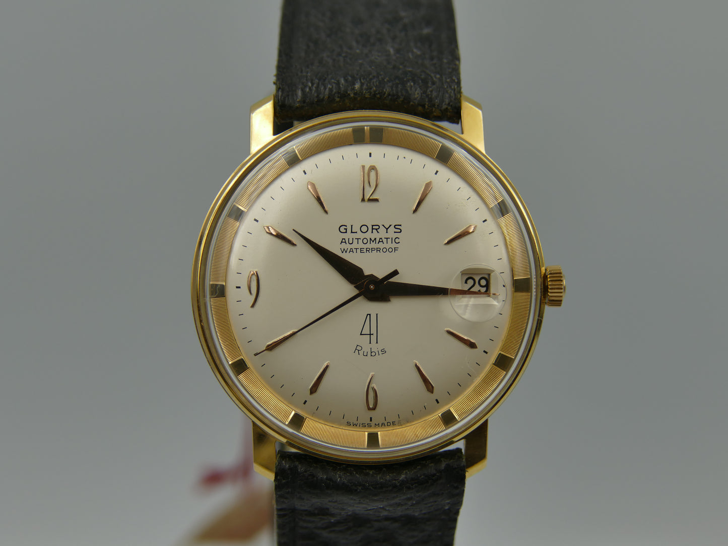 60s vintage watch mens swiss Glorys automatic 41 jewels ETA 2452 NOS serviced