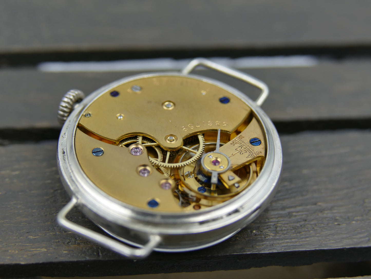 10s vintage watch WW1 Longines trench military solid silver 900 hand wind 13.34 rare