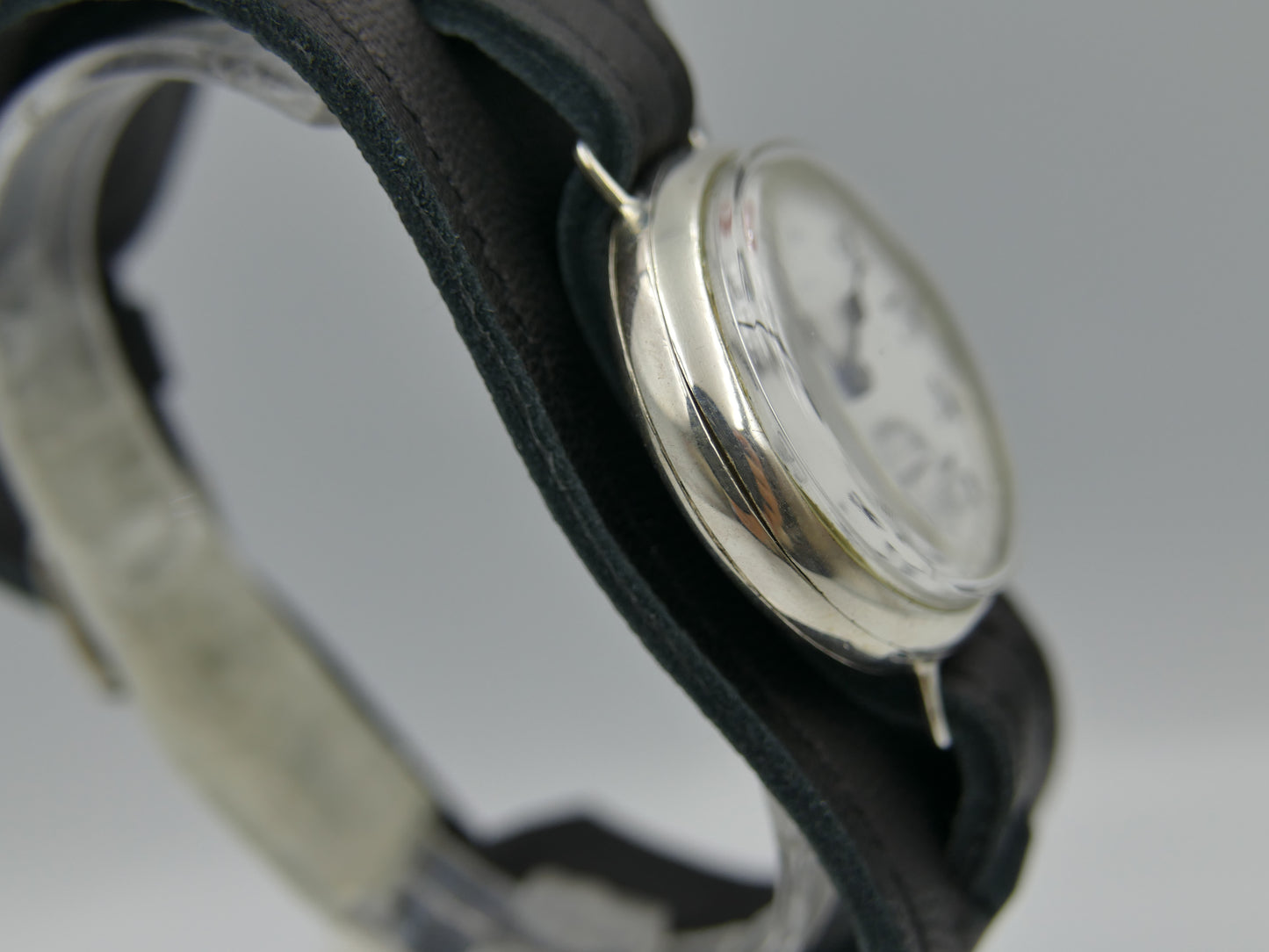 10s vintage watch WW1 Longines trench military solid silver 900 hand wind 13.34 rare