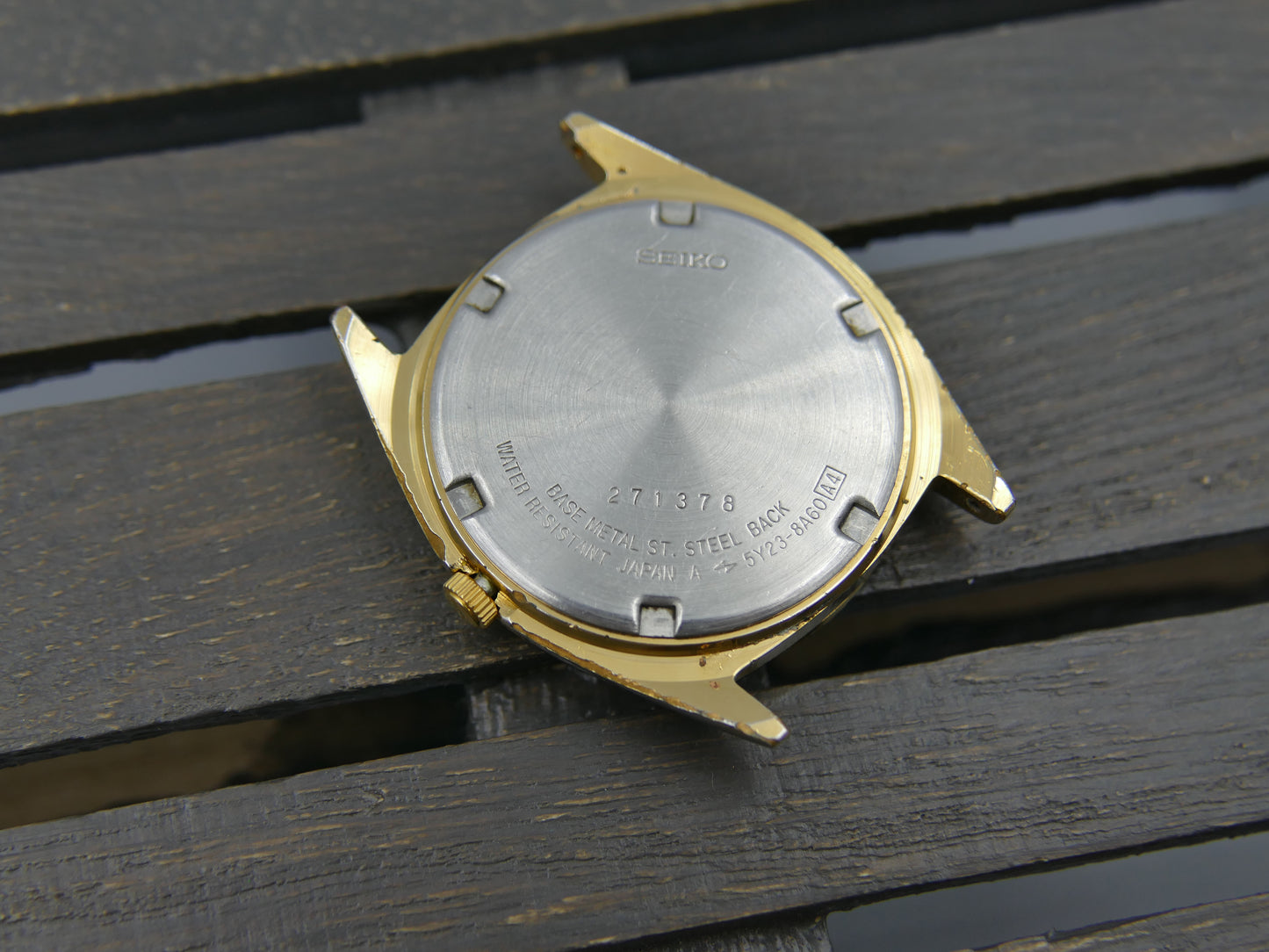 vintage watch mens Seiko SQ quartz president gold pl