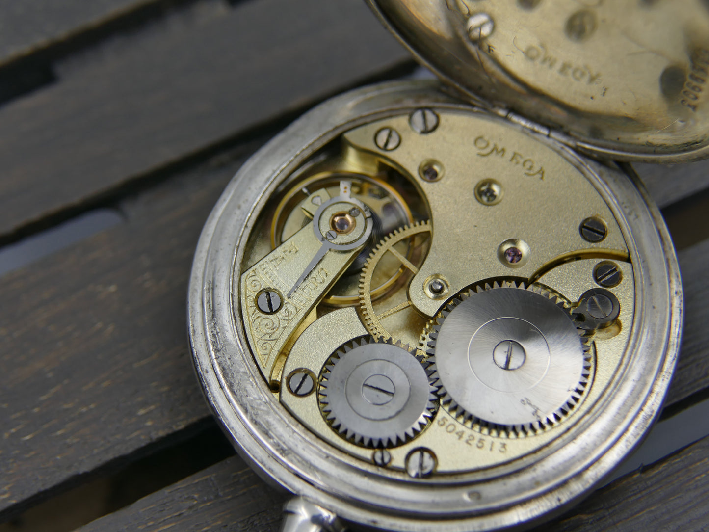 1916 vintage gousset pocket watch Omega 18’’’ L7-16p manual wind solid silver case 0.800