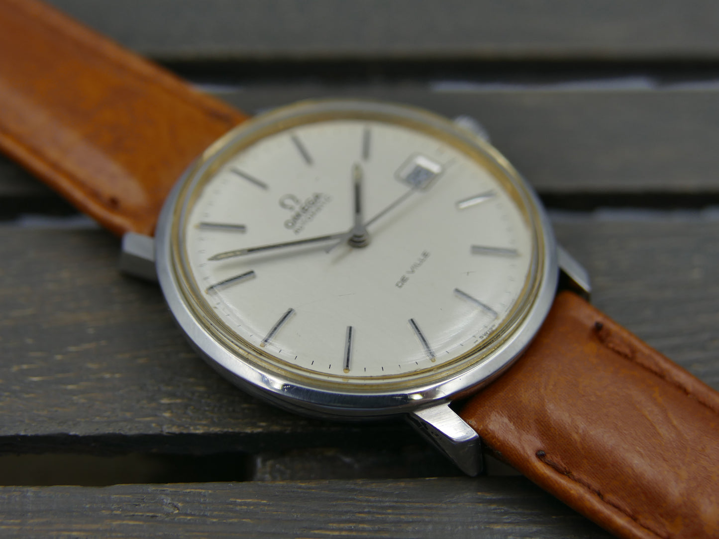 70s vintage watch mens Omega De Ville ref 166.0134 automatic 1012 SS serviced