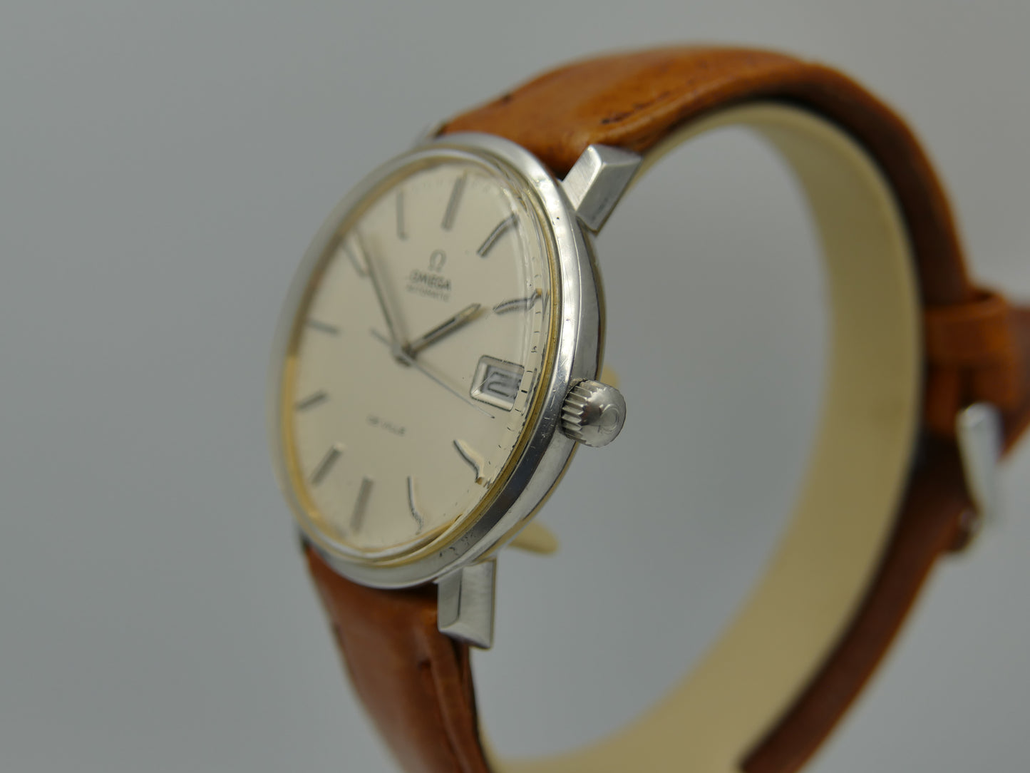 70s vintage watch mens Omega De Ville ref 166.0134 automatic 1012 SS serviced