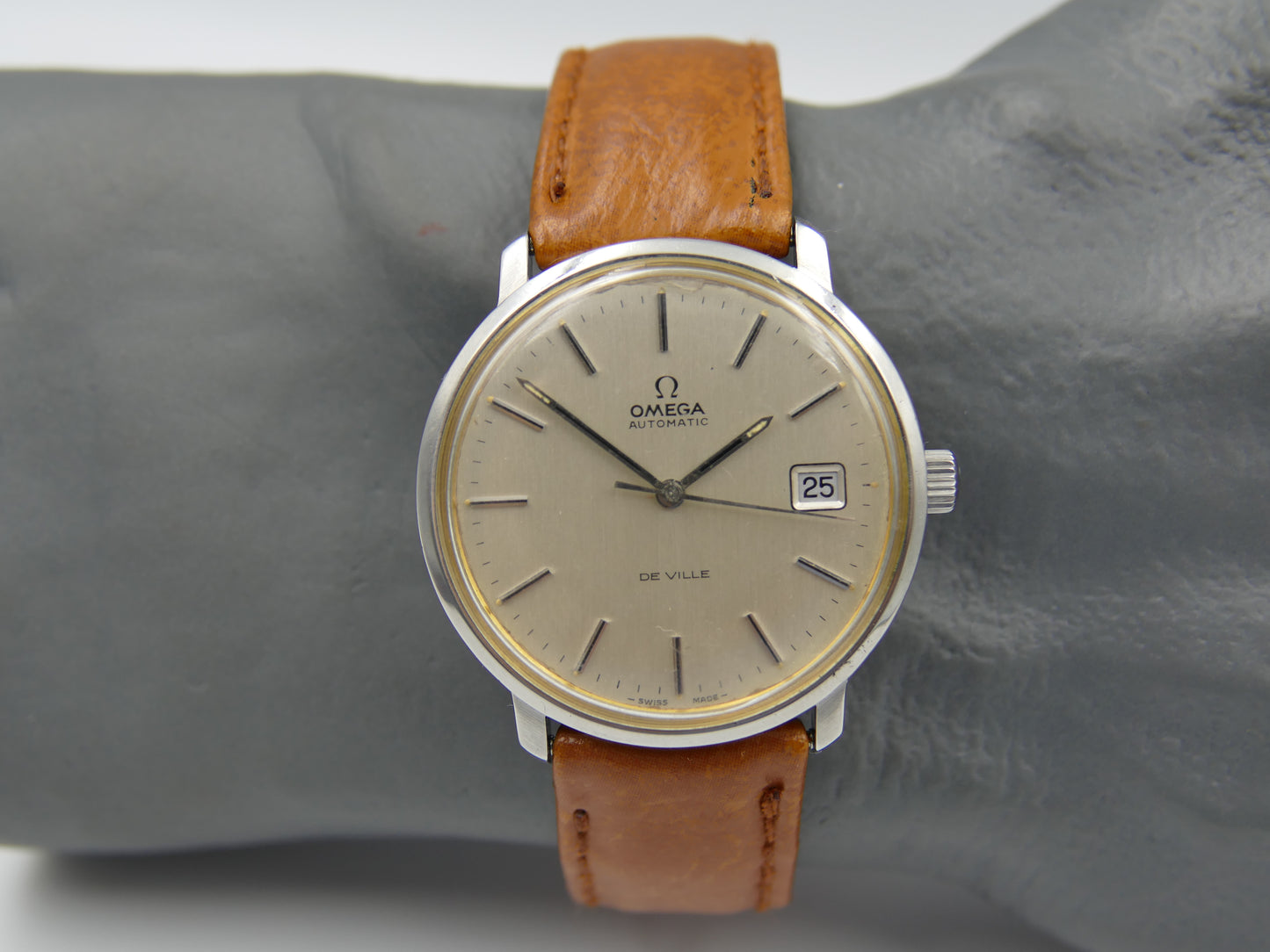70s vintage watch mens Omega De Ville ref 166.0134 automatic 1012 SS serviced