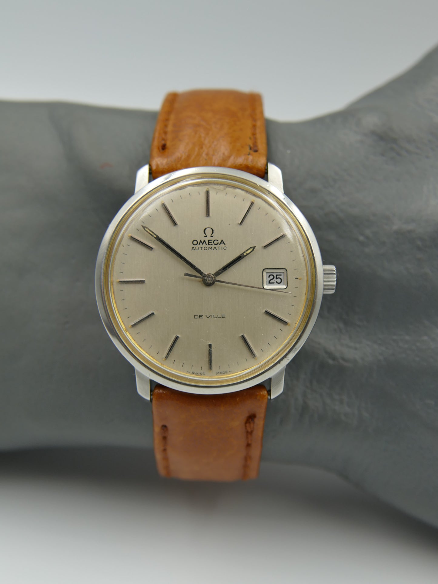 70s vintage watch mens Omega De Ville ref 166.0134 automatic 1012 SS serviced
