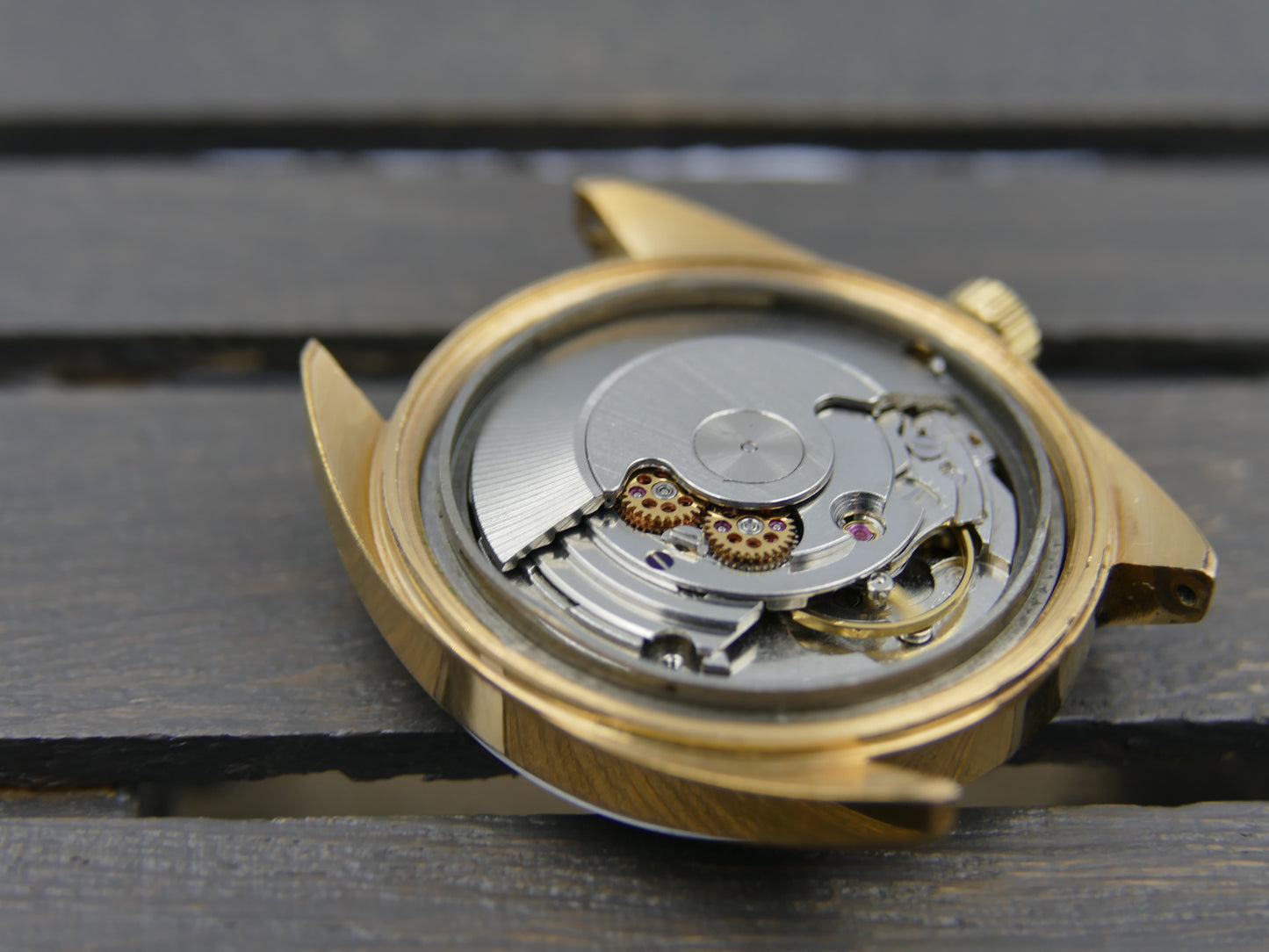 70s vintage watch mens Difor 25 jewels automatic ETA 2472 gold pl serviced