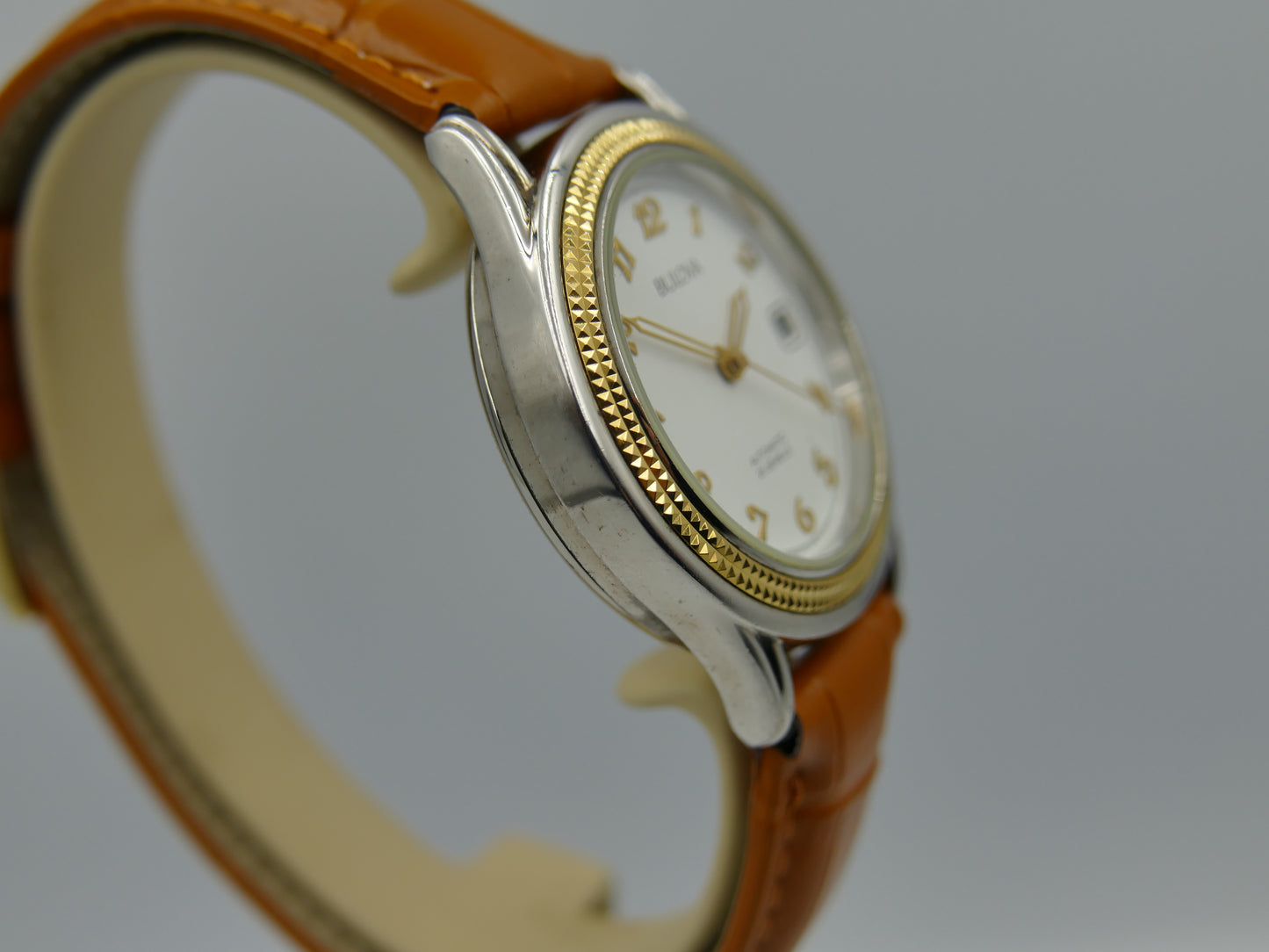 90s vintage watch mens dress Bulova automatic 21J Miyota 8200 two tone