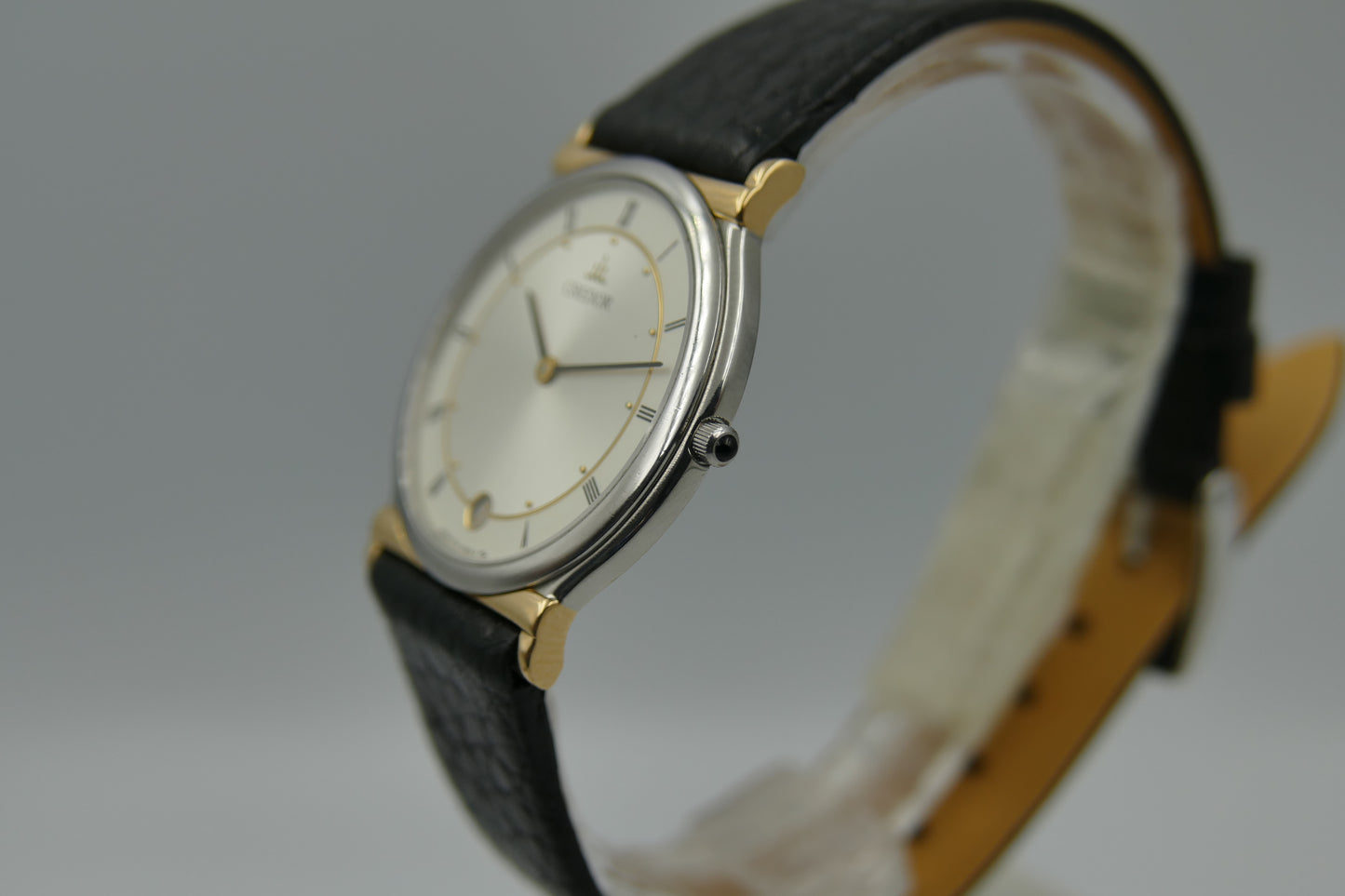 80s vintage watch mens Seiko Credor 7779-6000 18K Gold ultra thin