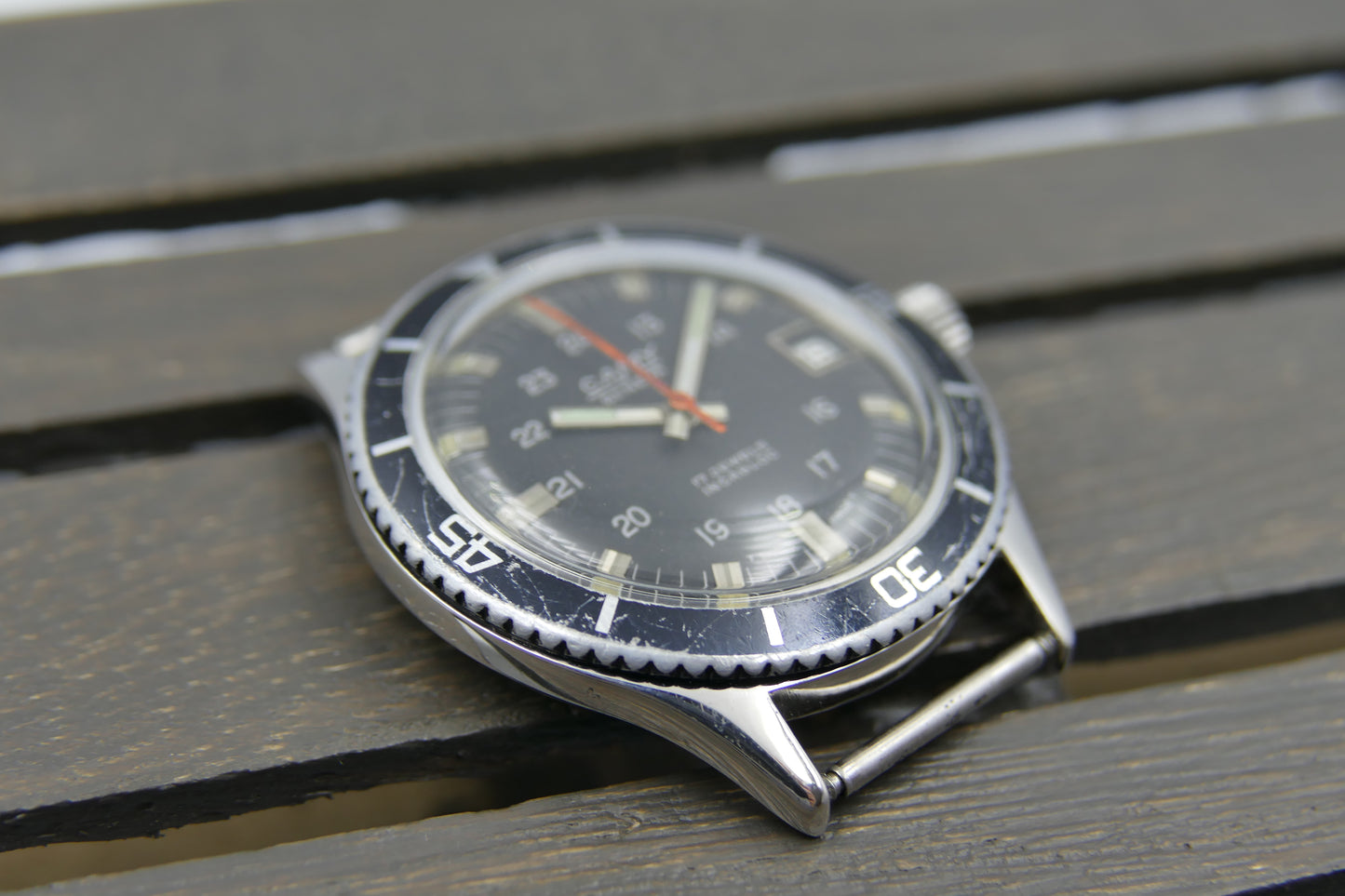 60's vintage watch mens diver Camy geneva ref. 7311 manual wind ST 96-4 serviced