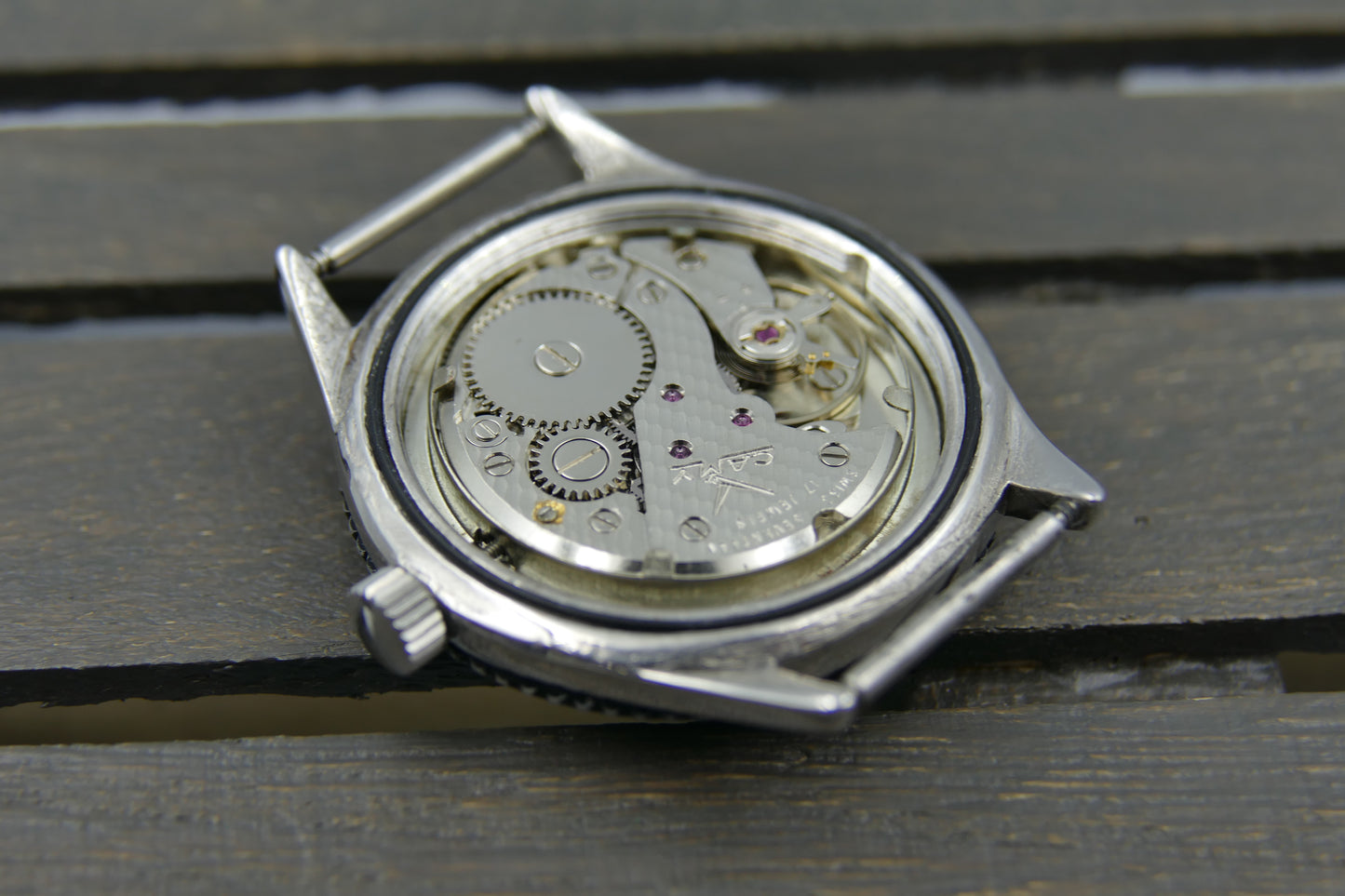 60's vintage watch mens diver Camy geneva ref. 7311 manual wind ST 96-4 serviced