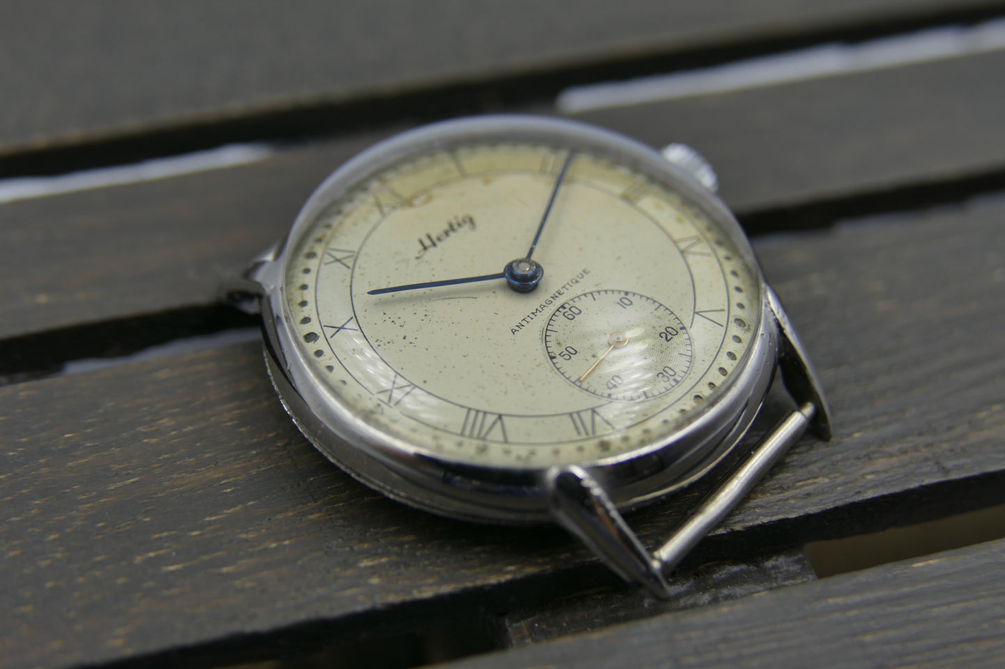 40s vintage watch mens Hertig ref. 8391 manual wind Certina cal. KF 320B serviced