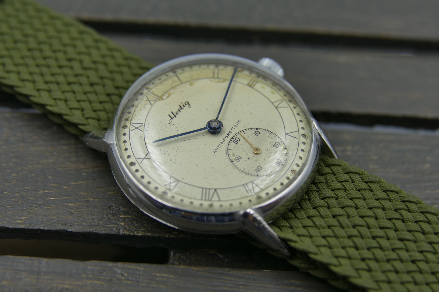 40s vintage watch mens Hertig ref. 8391 manual wind Certina cal. KF 320B serviced